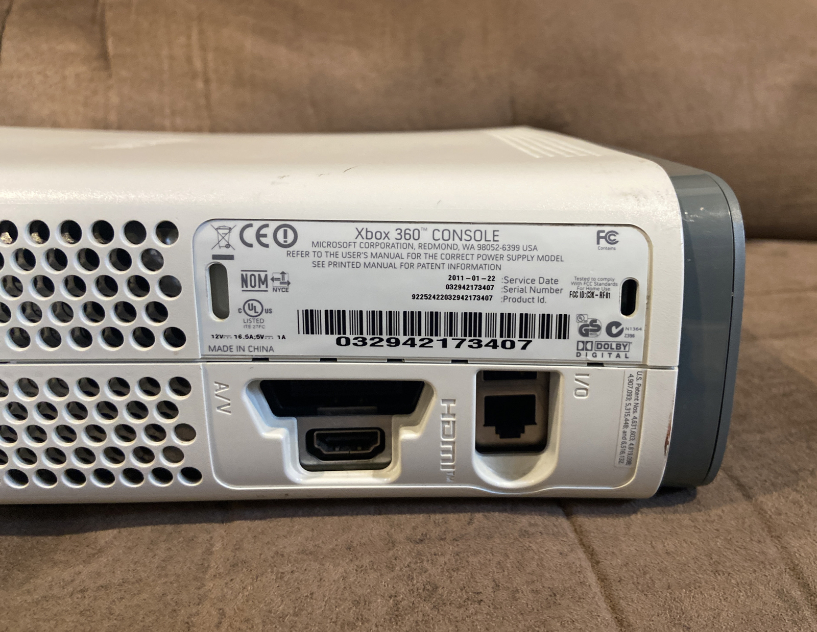 Official Microsoft Xbox 360 60GB Console & Wires! ~ Works Great! Fast Shipping!