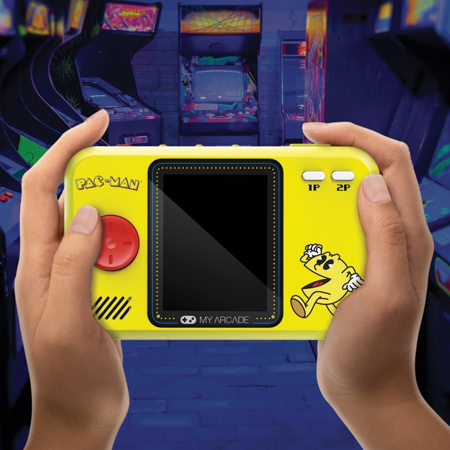 Authentic Pac-Man Mini Arcade: 2.75″ Display, Portable Gaming for All Ages