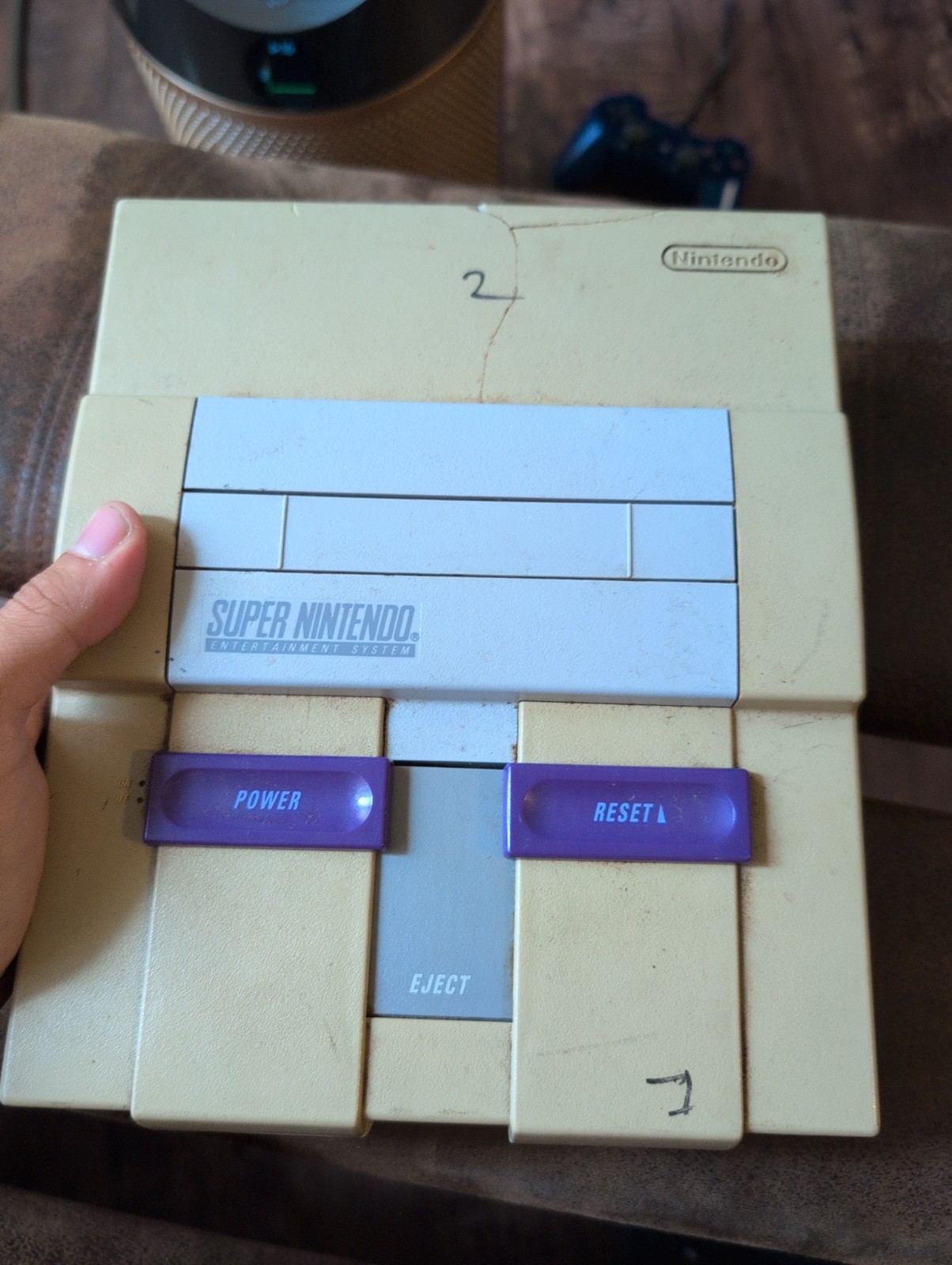 Super Nintendo SNES Console Only SNS-001 Works But Awful Shape Read See Pics Lol