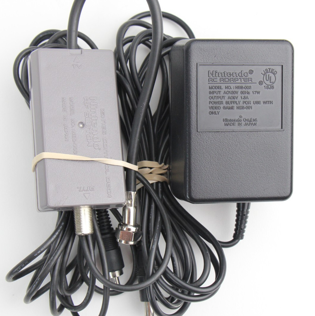 Original NES Console Bundle Cleaned/Polished OEM 72 Pin Controller Power Supply