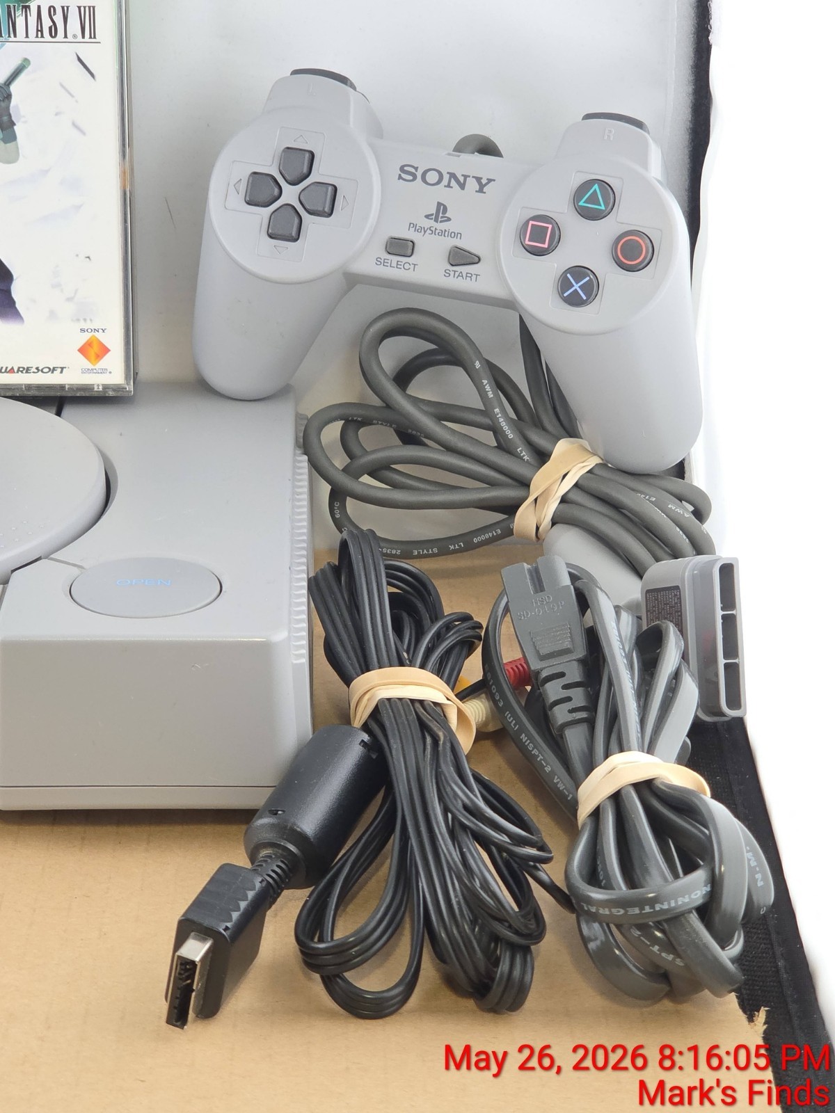 Sony PlayStation 1 PS1 Console – Gray + Cables + Controller Final Fantasy VII