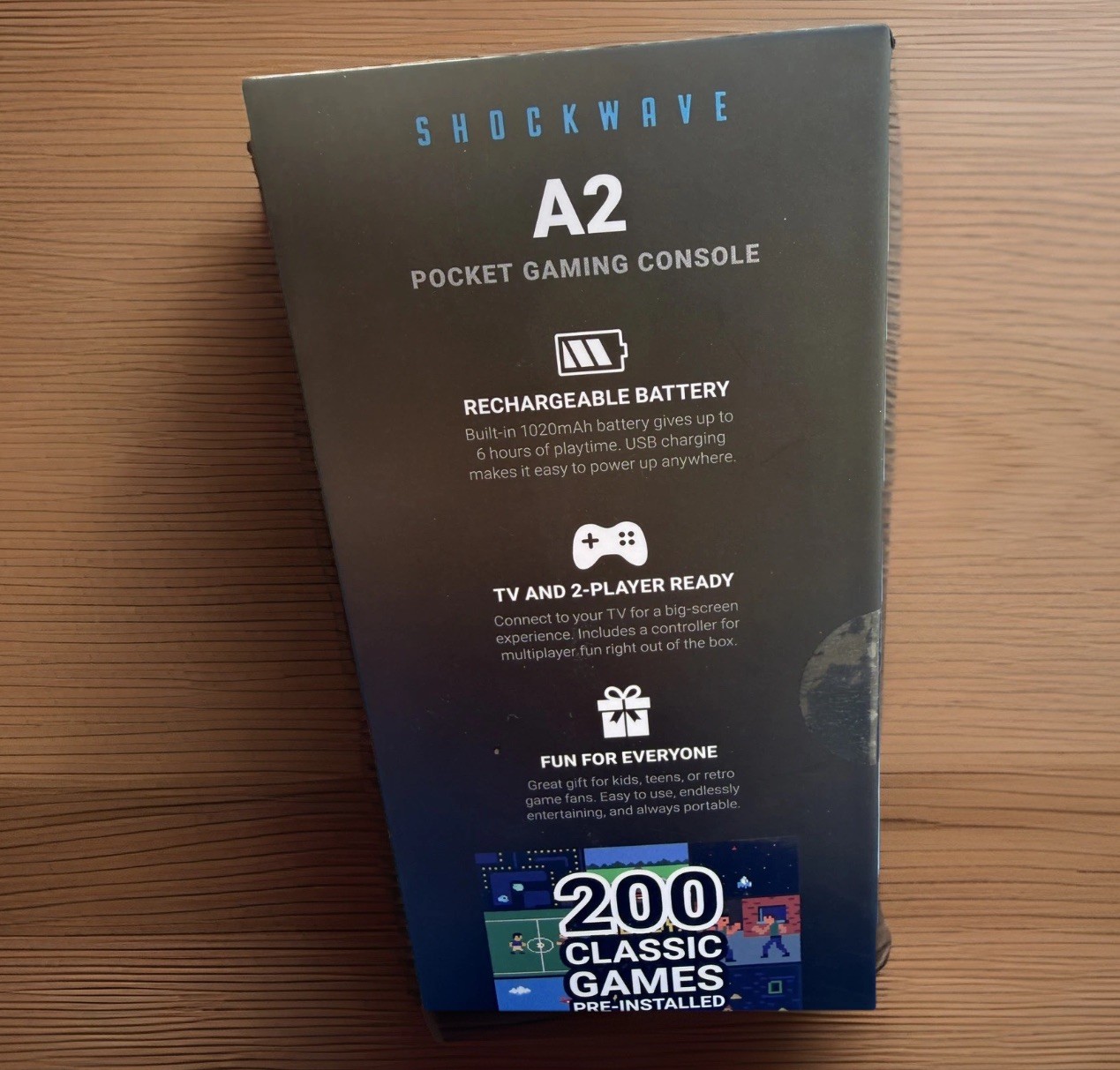 A2 Pocket Gaming Console with 200 Classic Games Pre Installed Ready to Play