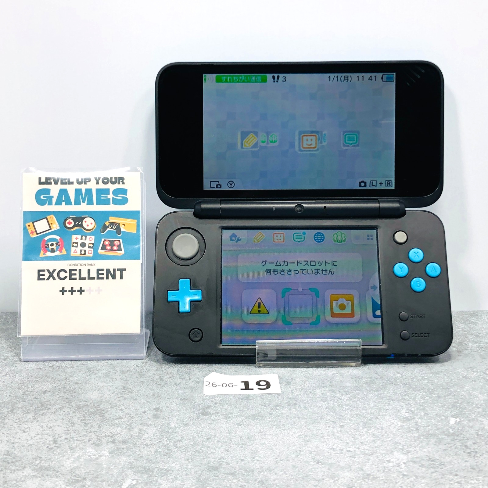 [EX+++] New Nintendo 2DS XL LL Black Turquoise Console Japanese ver 26-06-19