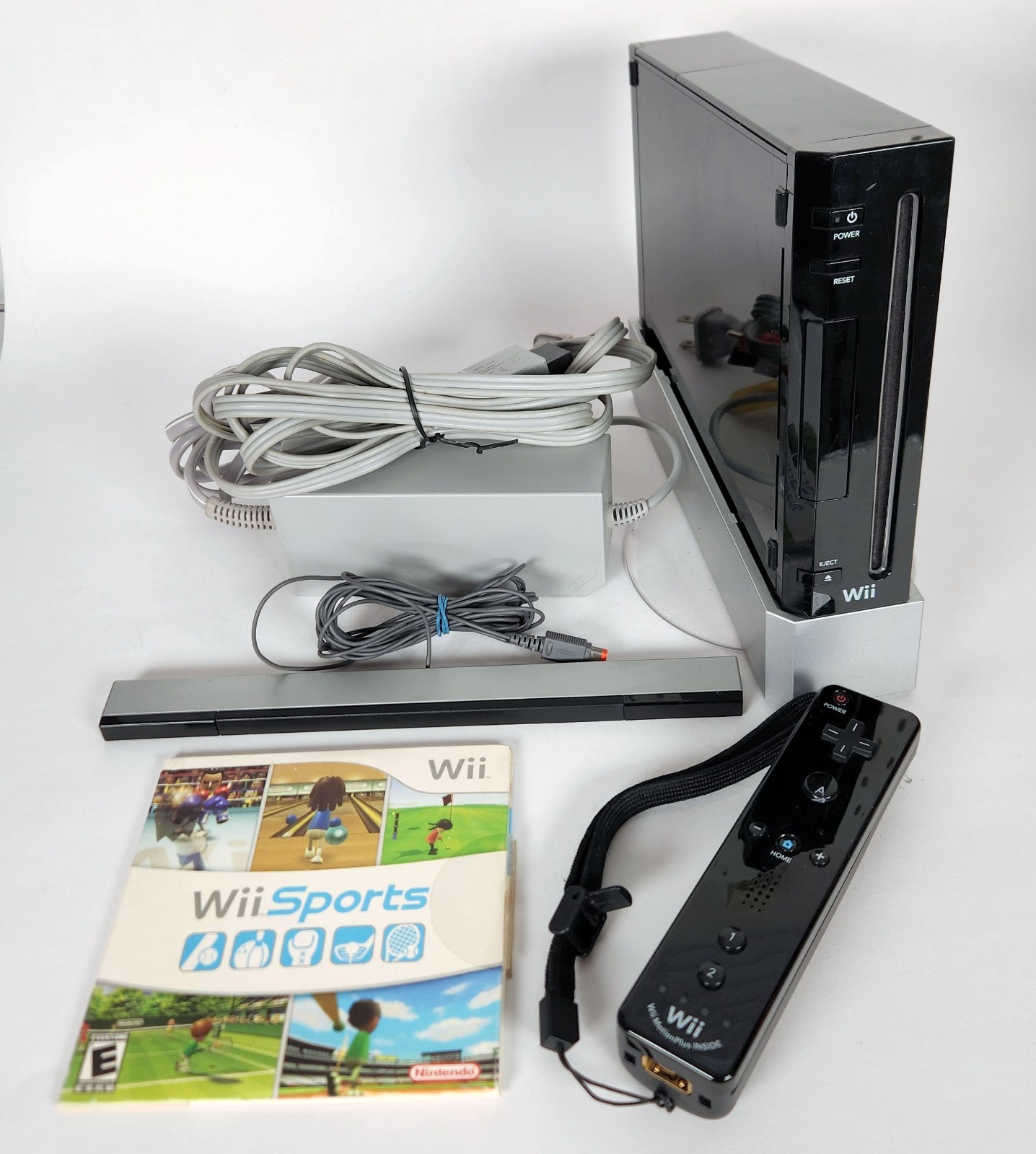 Nintendo Wii Sports Console Bundle Black Motion Controller Gamecube Compatible