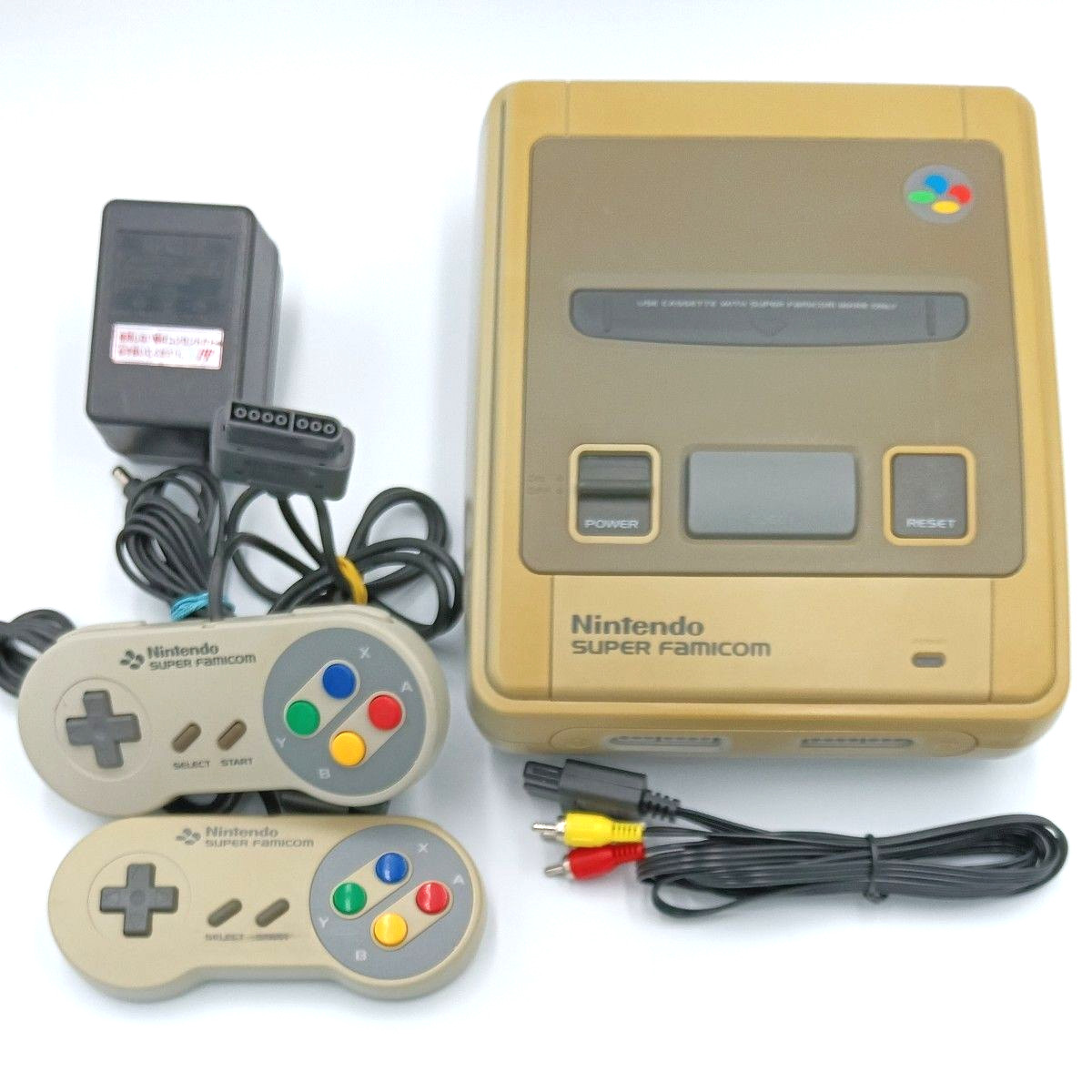 Nintendo Super Famicom SHVC-001 Console 2x Controllers AC Adapter AV Cable Japan