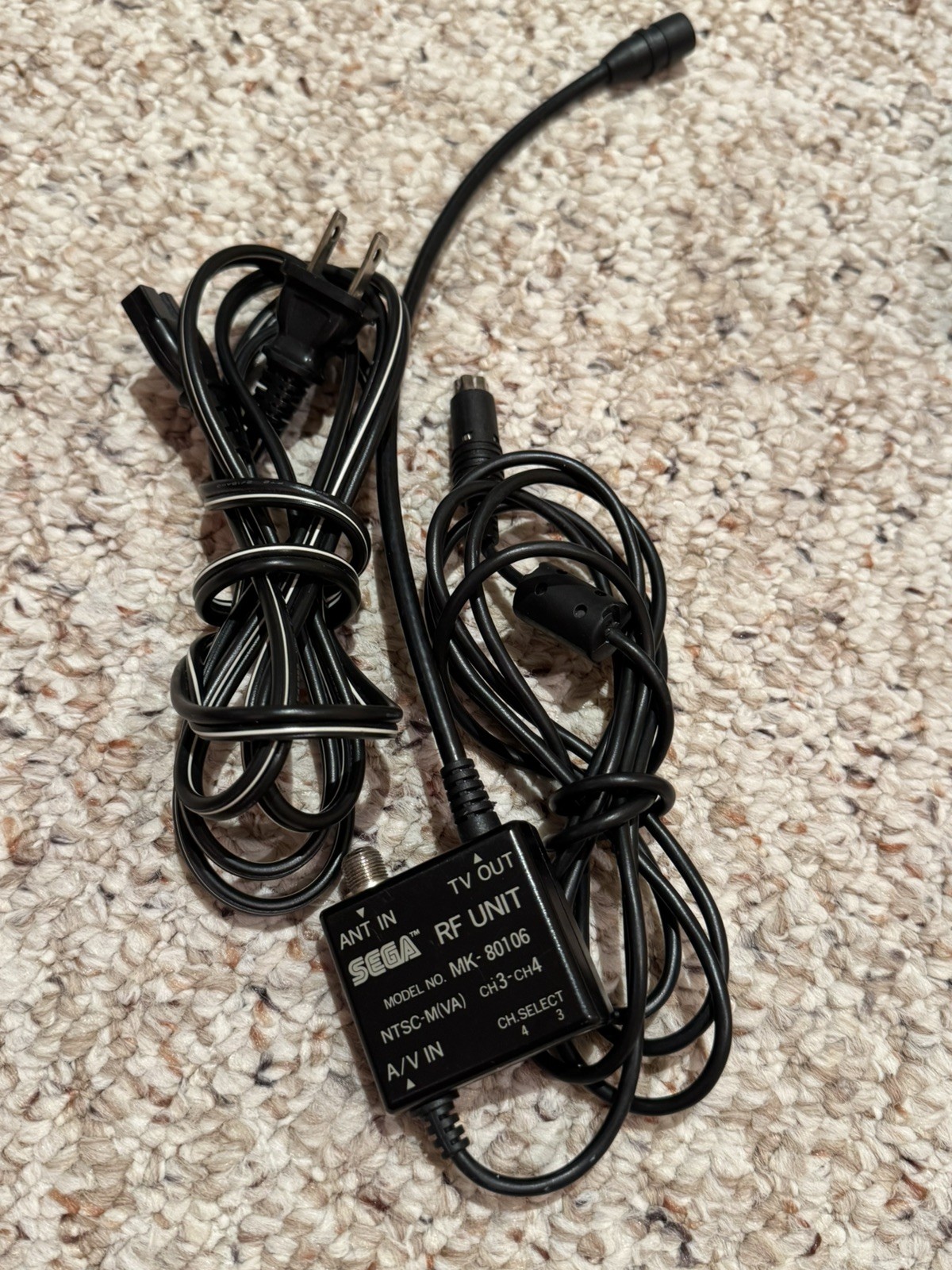Sega Saturn Console Controller Cords New Save Battery MK-80000 Black + Game