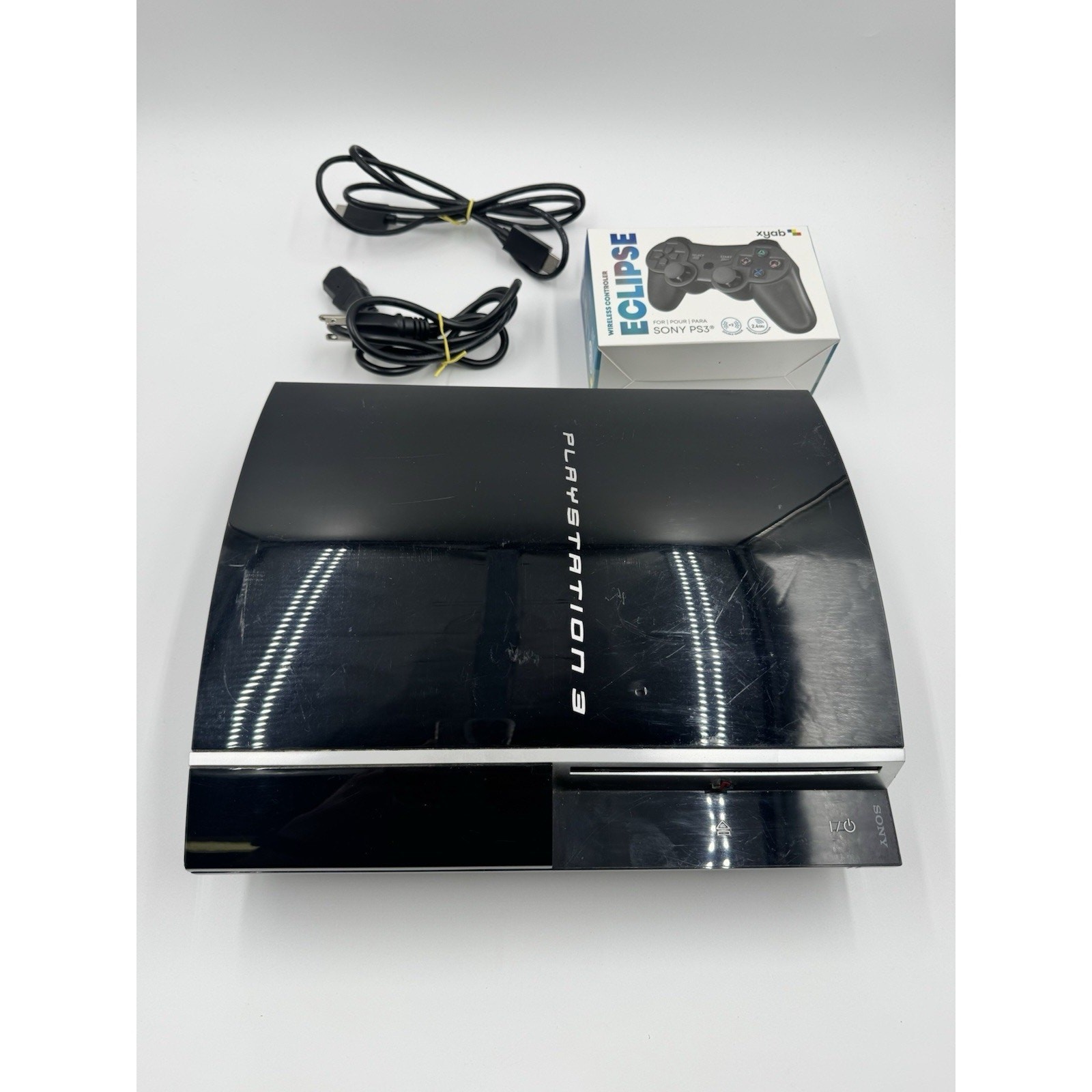 Sony PlayStation 3 PS3 Fat 40GB CECHG01 Console & Controller Tested