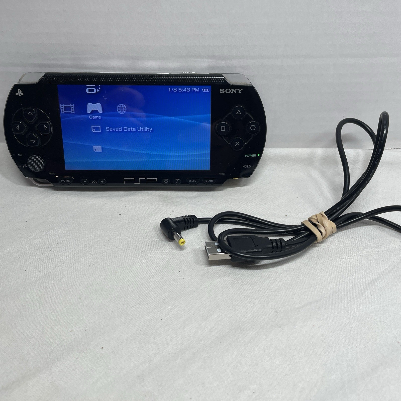 Sony PSP-1001 Black Handheld Console New Charger PSP-1001 Tested Working
