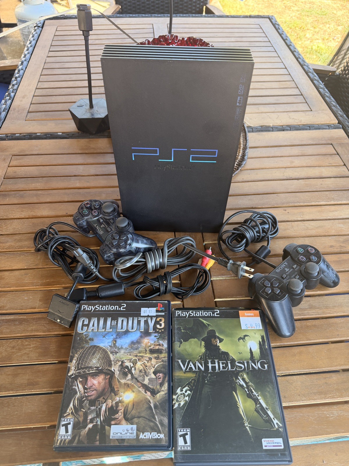 Sony PlayStation 2 PS2 Black NTSC-U/C Console / Controller AV Power& 2games
