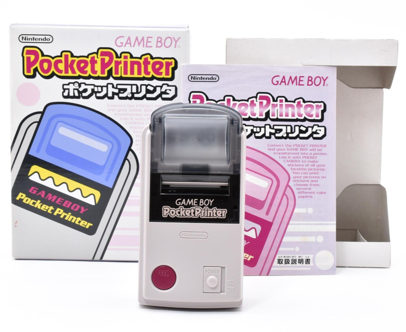Nintendo Gameboy Color Console Clear Pocket Printer Camera Cable Set w/Box Japan