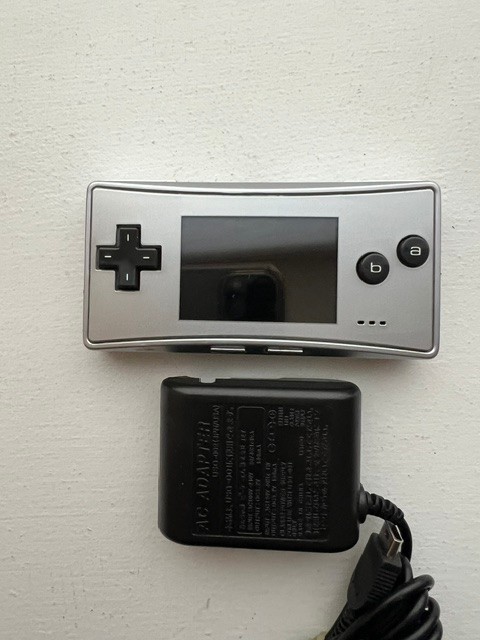 Nintendo Game Boy Micro GBM – Silver + AC Charger – GOOD Condition – US Seller