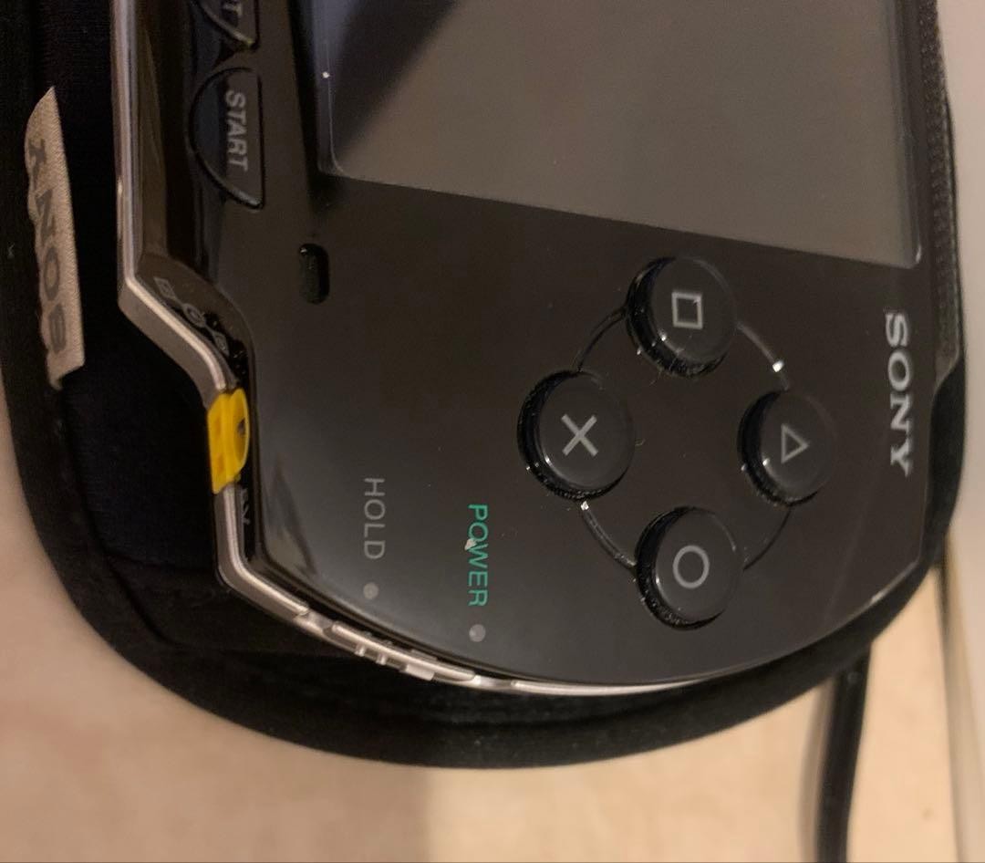 Sony PSP Console with AC Adapter, Memory Card, Case & Strap