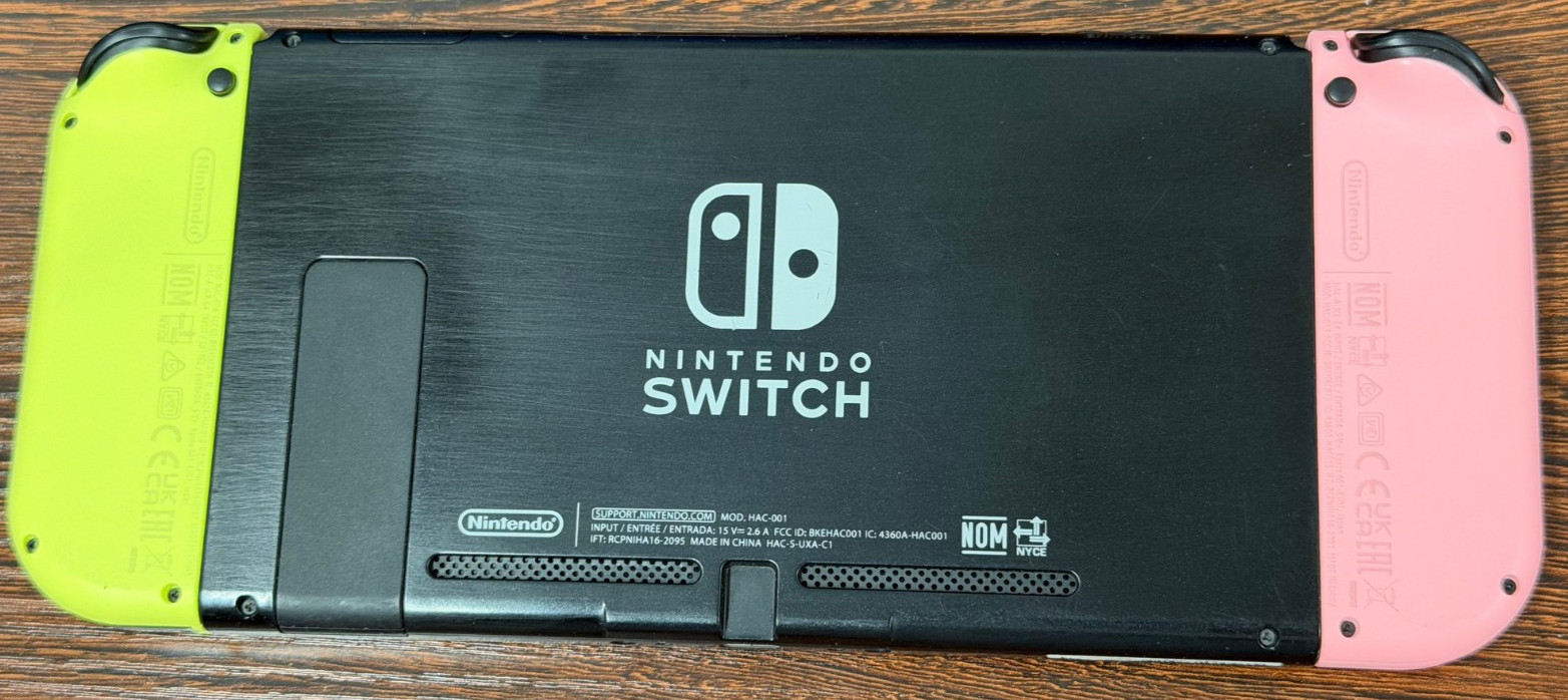 Nintendo Switch Handheld Console – Yellow Pink Joycons – Excellent Used Cond