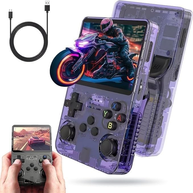 R36S Retro Handheld Video Game Console 64GB 20000 Games 3.5 Inch IPS Screen