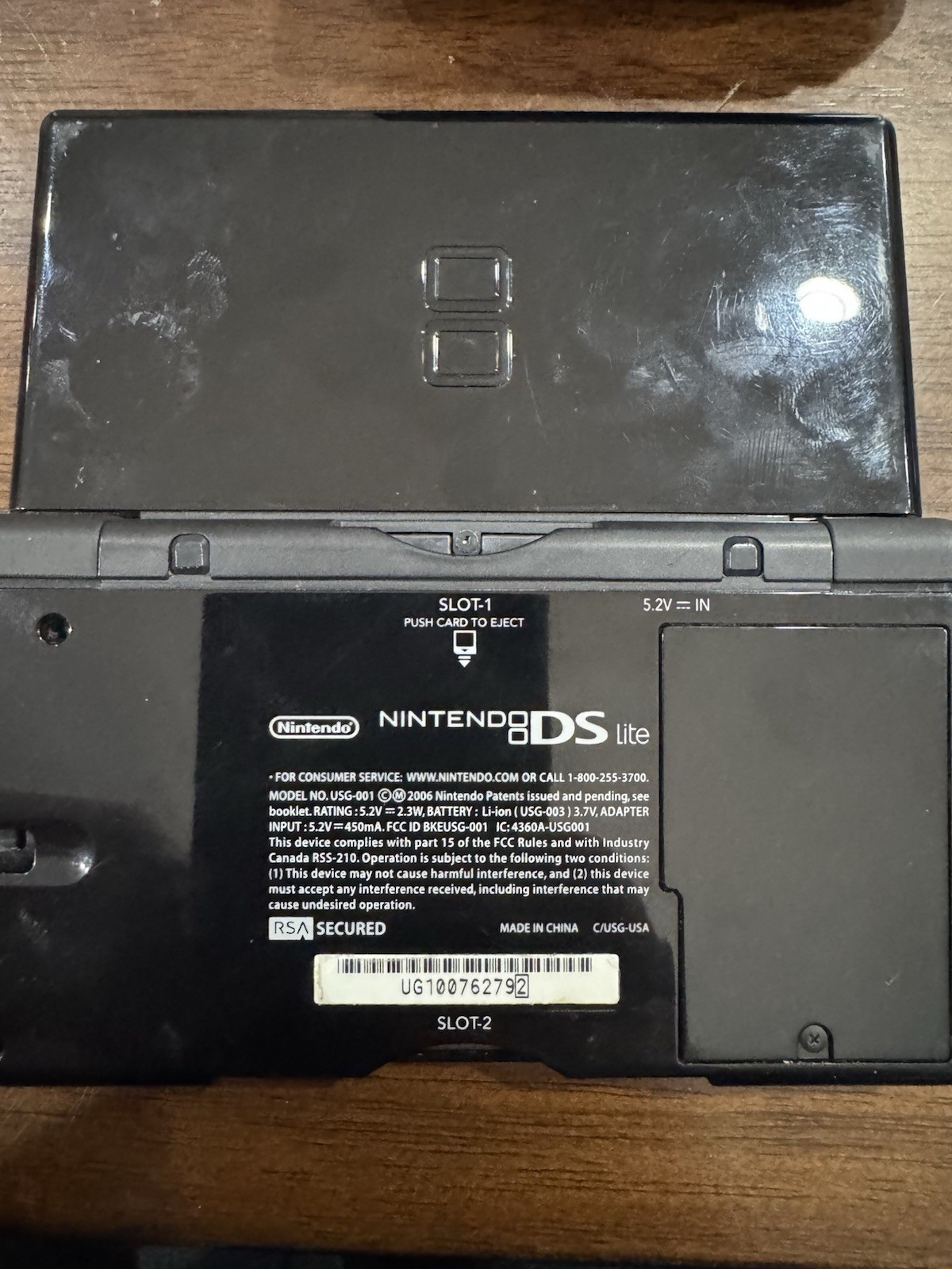 Nintendo DS Lite Black Console w/ Case & Game Untested For Parts/Repair
