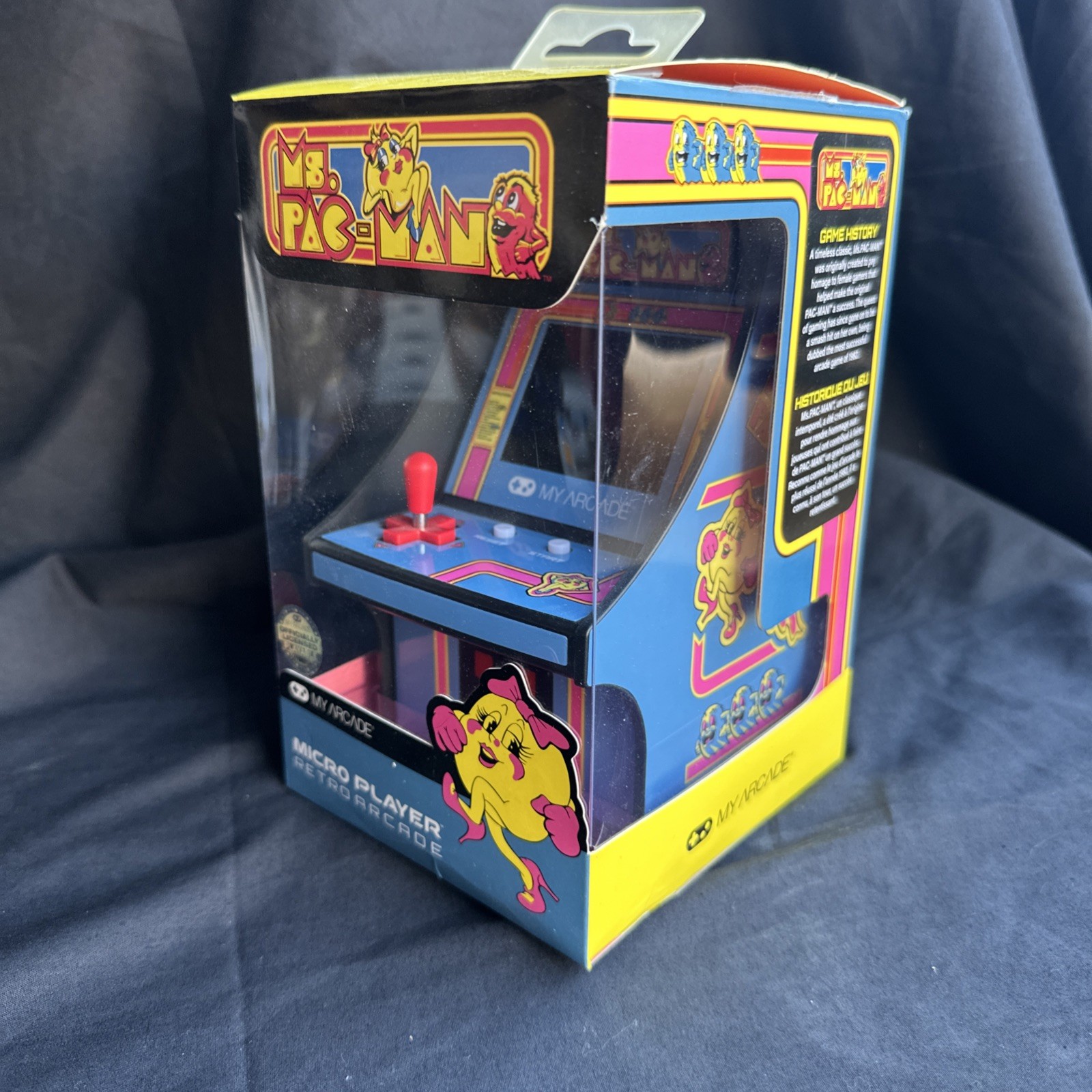 My Arcade Ms.Pac-Man Micro Player – Blue/Pink Opened