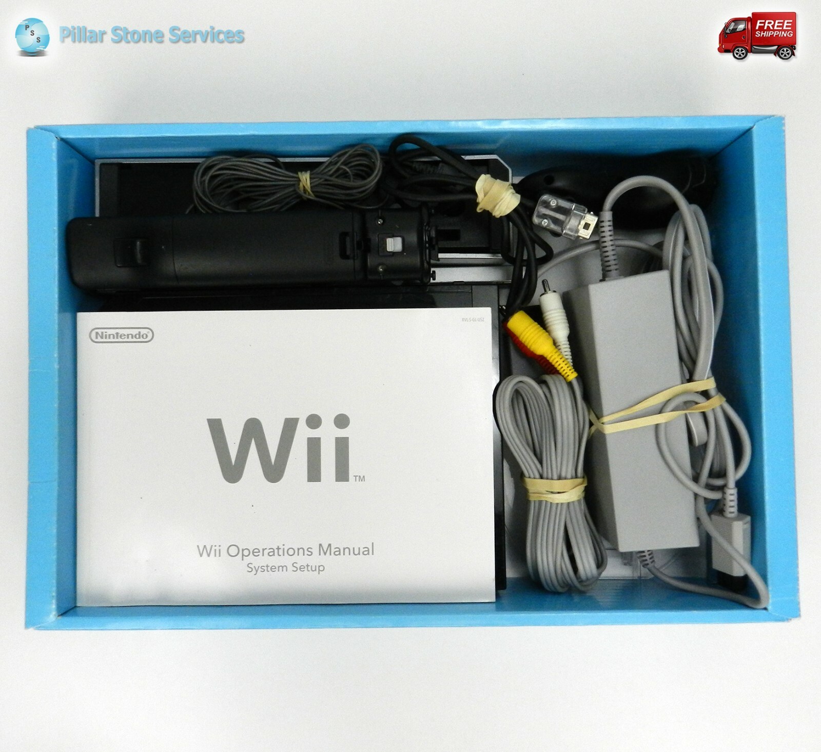 Nintendo Wii Black Console Bundle 2 Games Remote Nunchuck Sensor Gamecube Compat