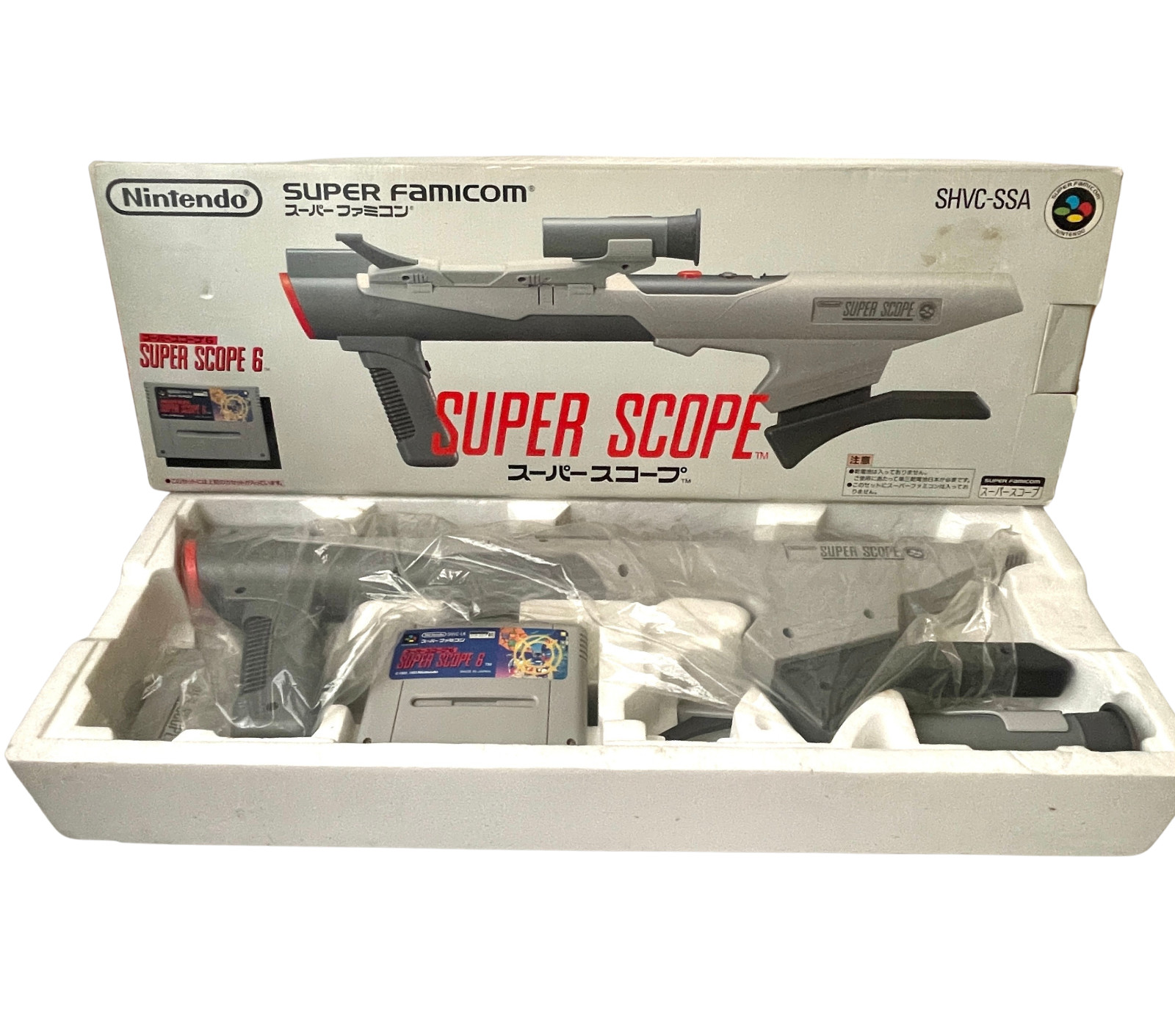 Nintendo Super Famicom Super Scope 6 SHVC-SSA Boxed Scope Controller SFC Game