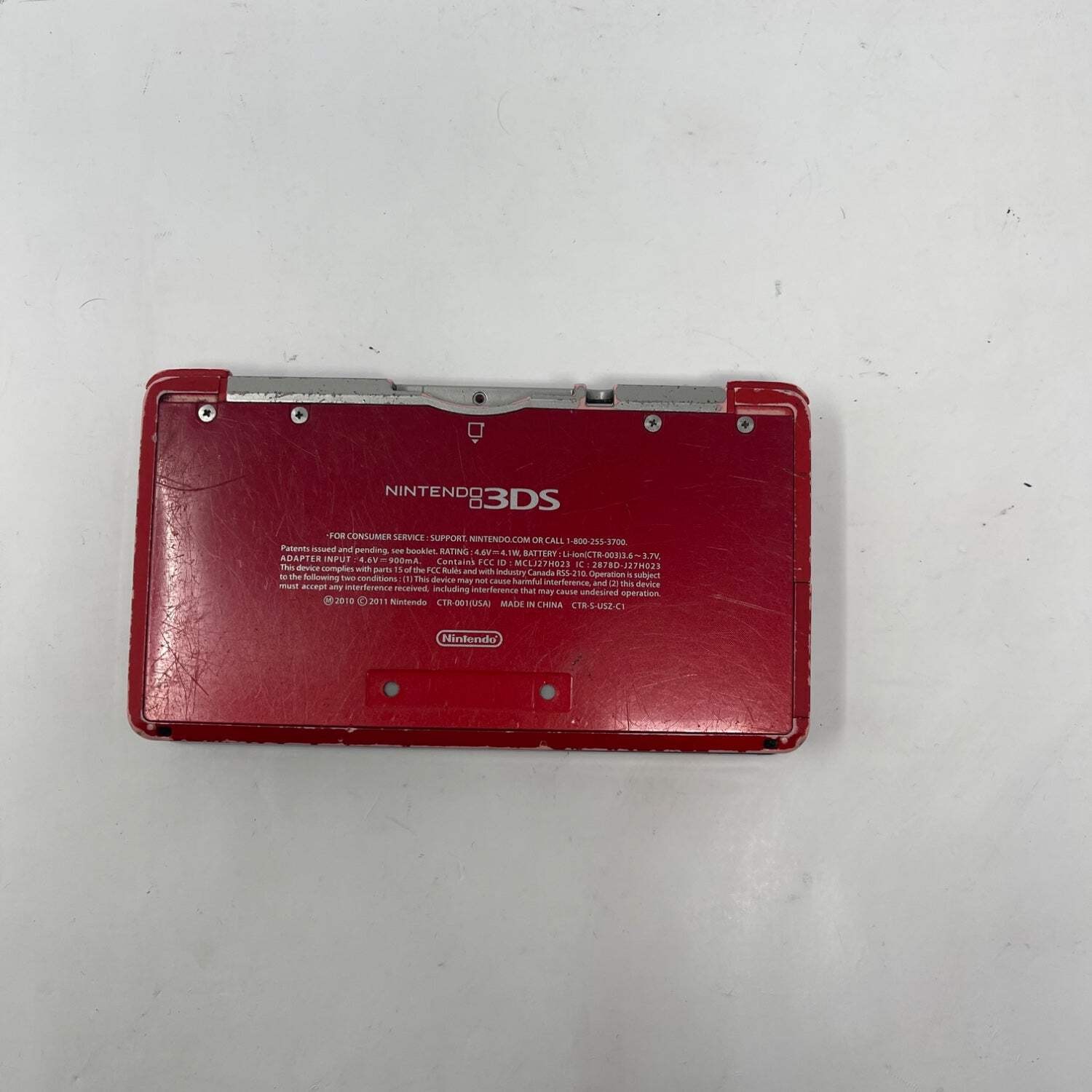 Broken Nintendo 3DS Handheld Game Console Only CTR-001 Bad Charging Port