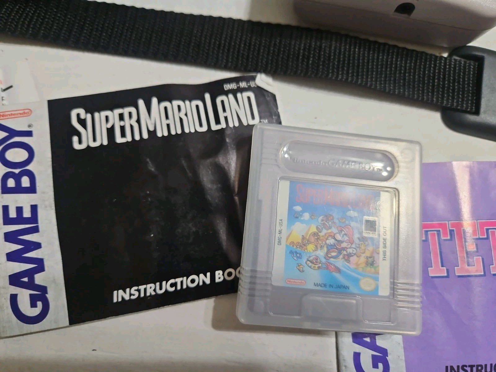 1989 Nintendo Game Boy Console DMG-01 Carrybag w/ Tetris & Super Mario Land