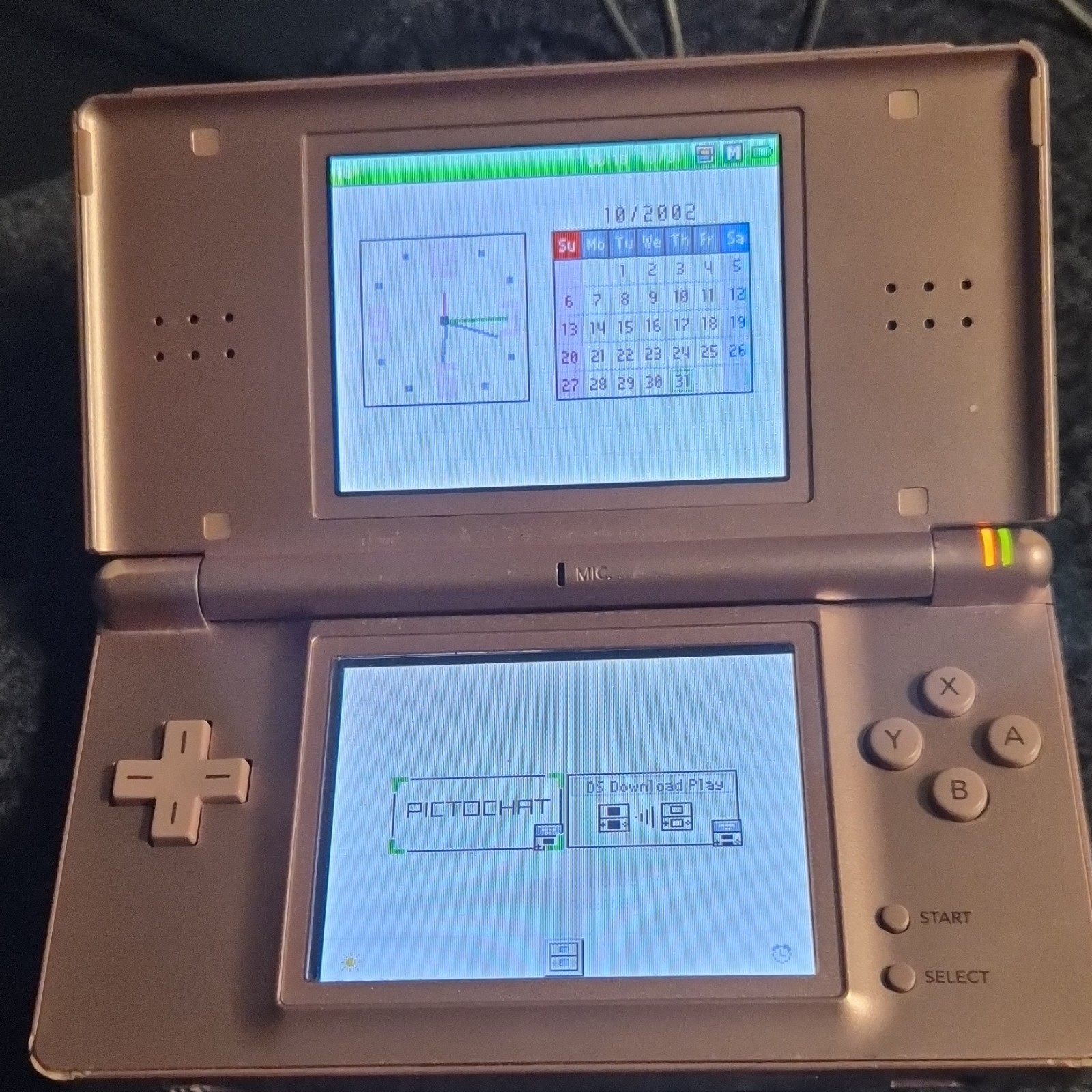 Nintendo DS Lite Bronze handheld console touch screen headphone jack