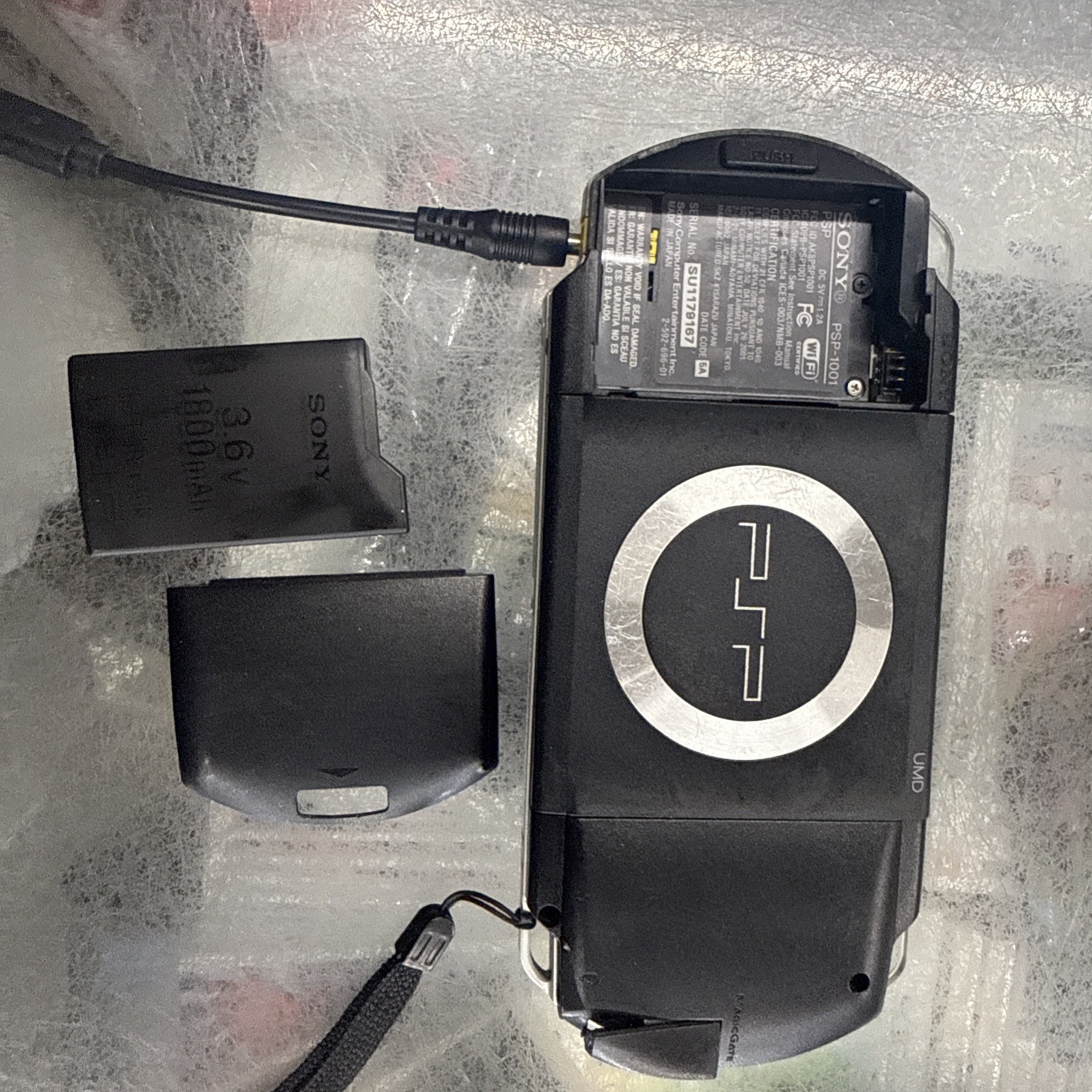 PlayStation Portable PSP-1001 Black Console Turn On
