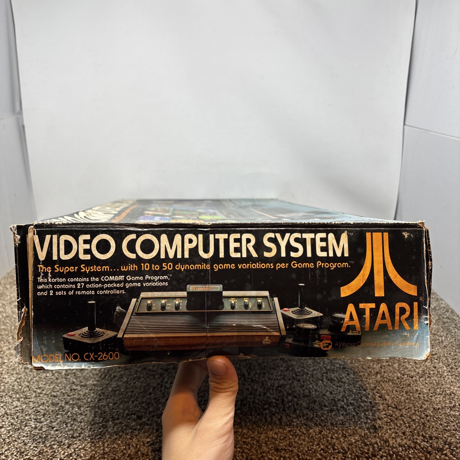Atari 2600 Heavy Sixer Console In Box Chess Piece Box Tested Works Bundle