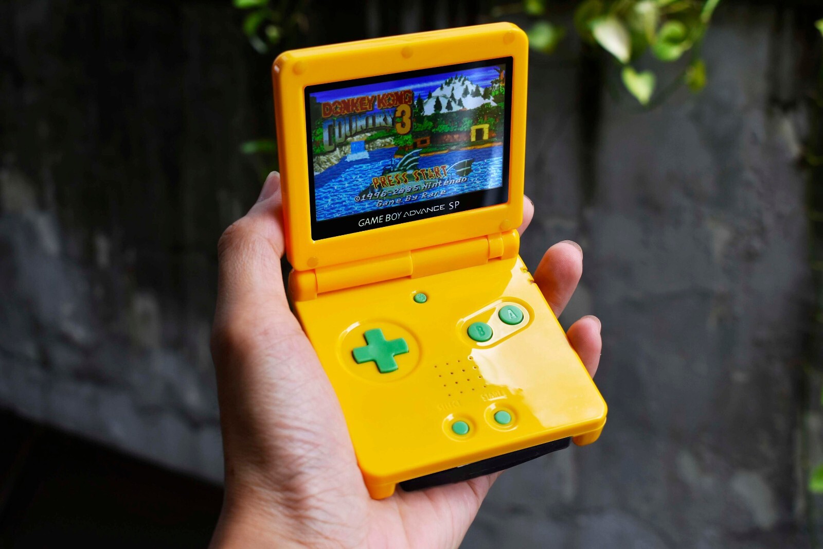 Backlit IPS LCD GBAsp Mod Nintendo Gameboy Advance SP Mirror Solid Yellow