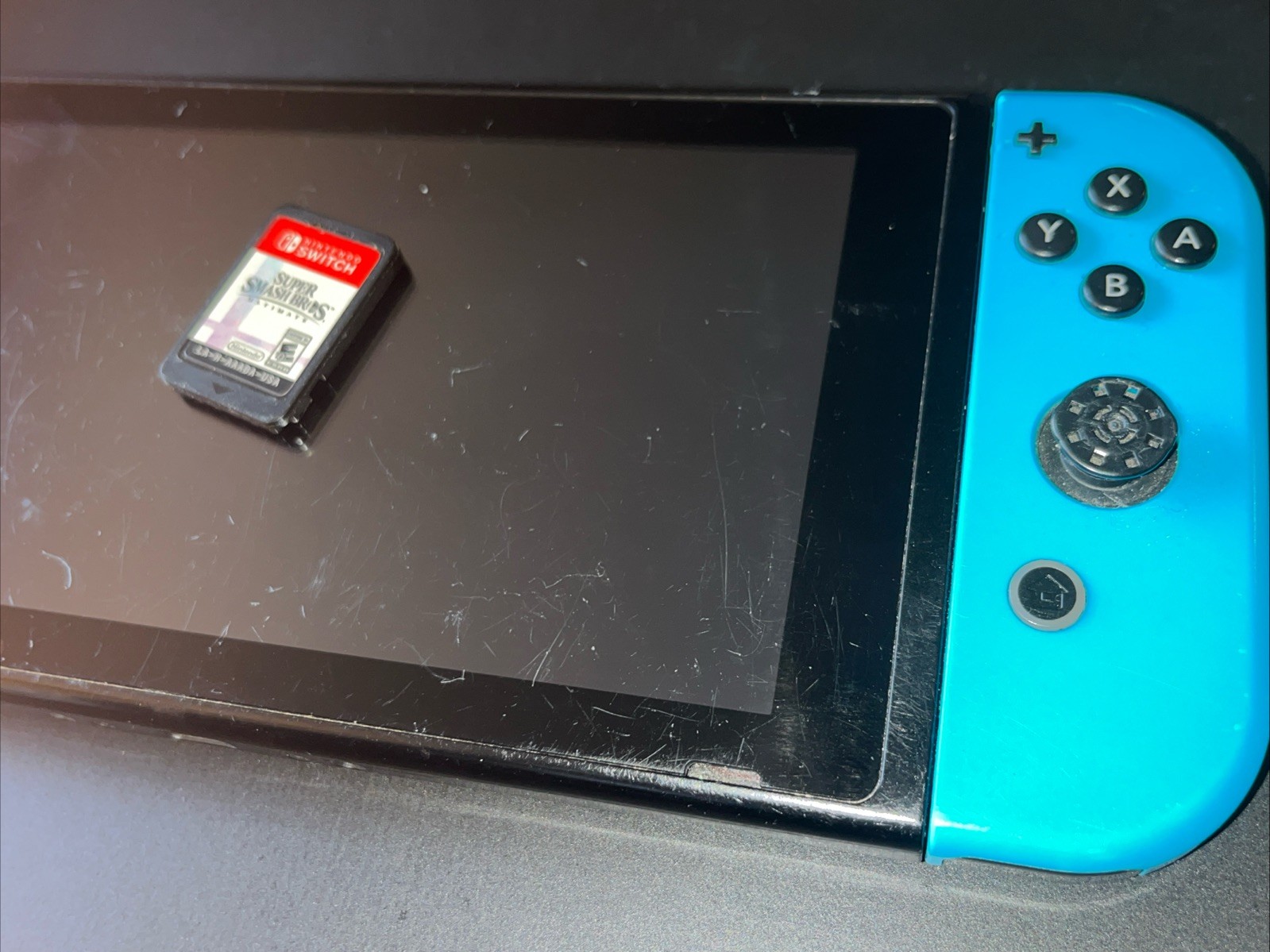 NINTENDO SWITCH CONSOLE, JOY-CONS, And Super Smash Brothers HAC-001 Works