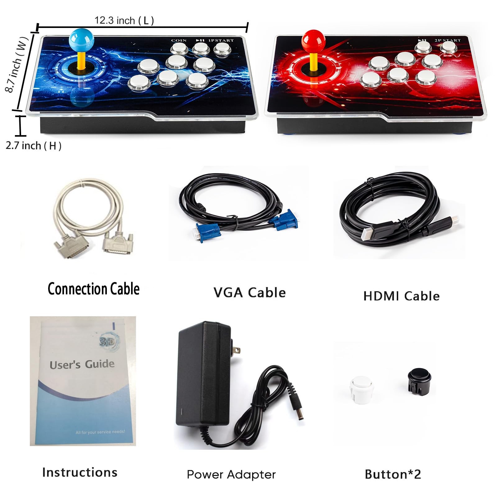 Retro Arcade Game Console 35000 Games 1-4 Players Compatible with PC Projector
