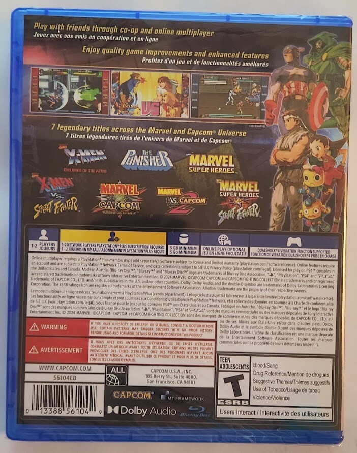 Marvel vs. Capcom Fighting Collection: Arcade Classics PS4 New Game Special (US)