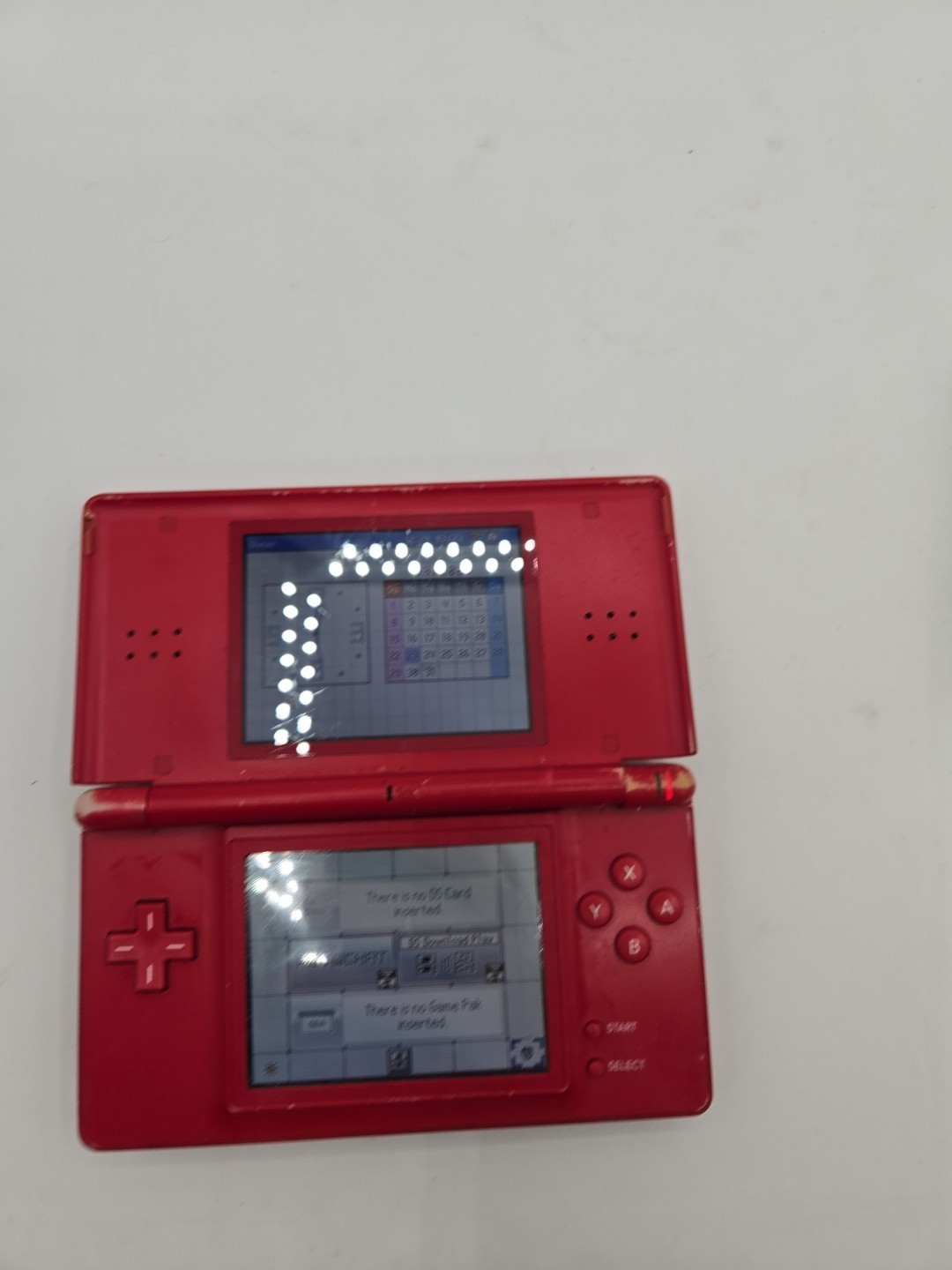 Nintendo DS Lite Red Super Mario Edition charger – Hinge Cracked Parts Only