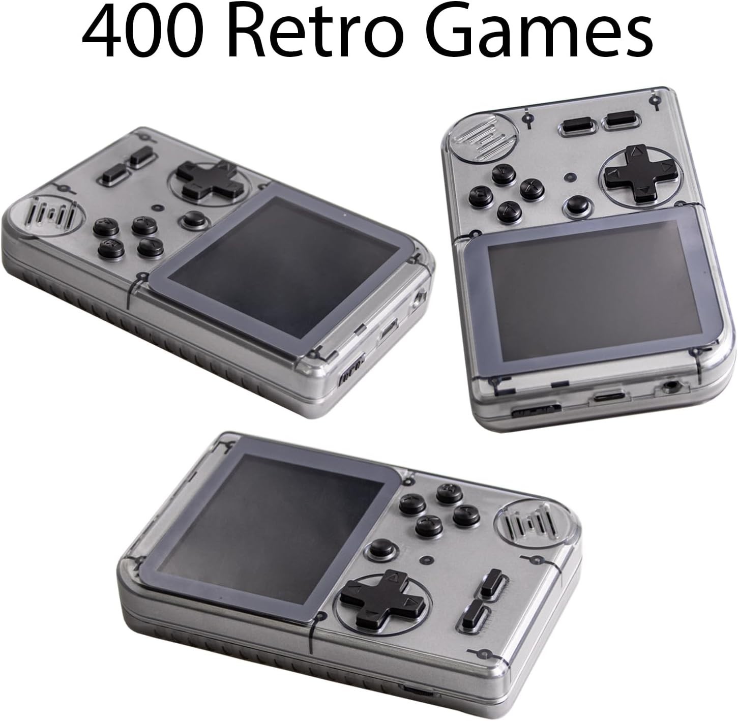 Rechargeable Handheld Retro Game Console: 400 Games, TV Out & Lightweight Design