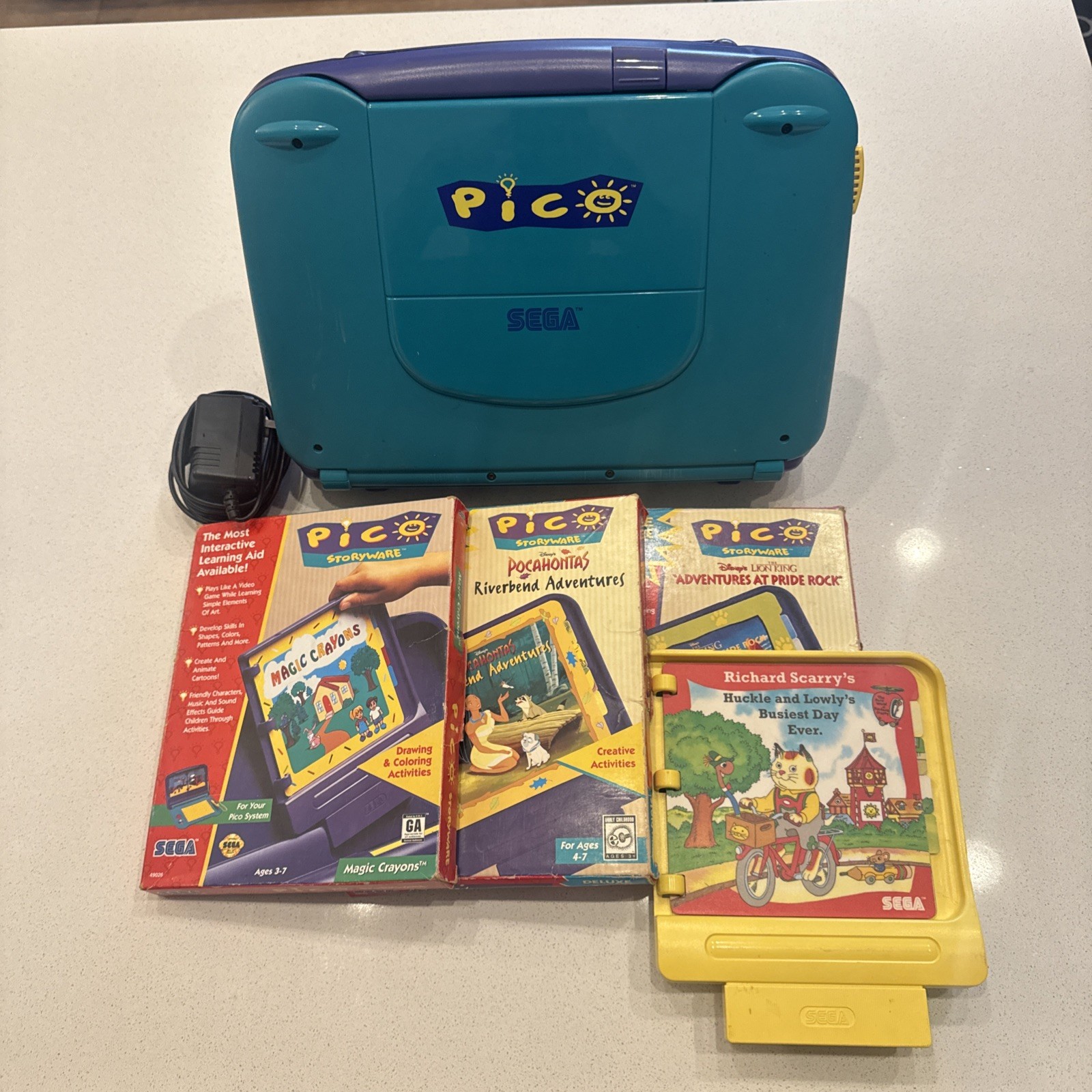 Sega Pico MK-49002 Console Bundle | 4 Games | Tested🔥🔥🔥