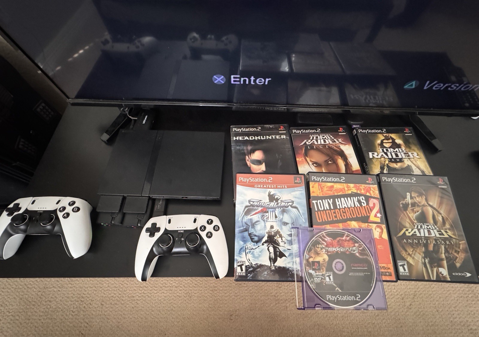 Sony PlayStation 2 Slim Black SCPH-70001 + Games and Acc Great Condition