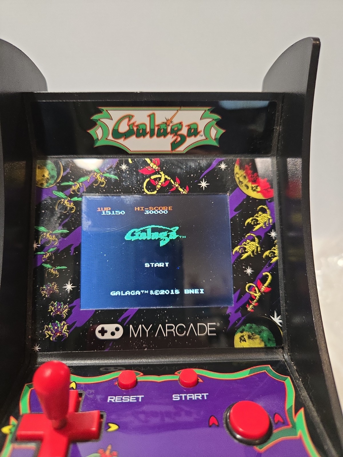Galaga Micro Player Video Game 7″ Arcade Machine System Working See Note