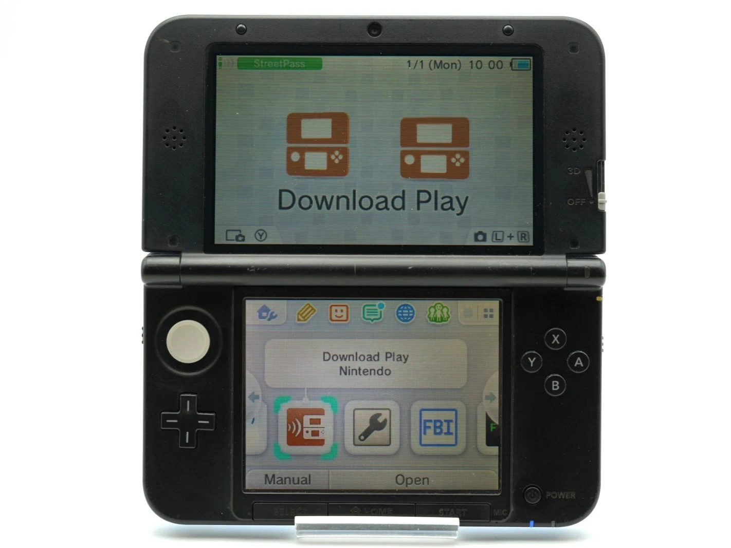 [ REGION FREE ] Nintendo 3DS XL LL Red Black Console [Rank B] English ok #001