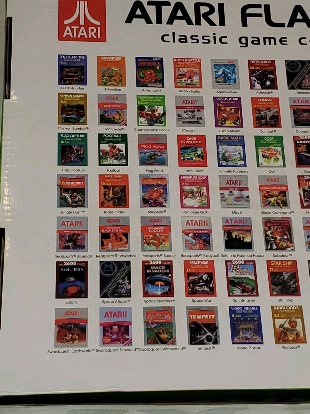 ATARI 2600 Flashback 7 Deluxe Mini Classic Video Game System 101 Games 2 Paddle