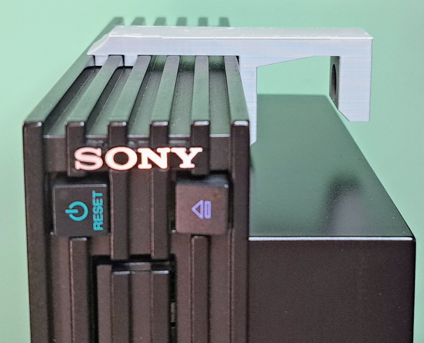 Sony PlayStation 2 PS2 Fat Phat Stealth Wall Mount BLACK *Made in the USA*