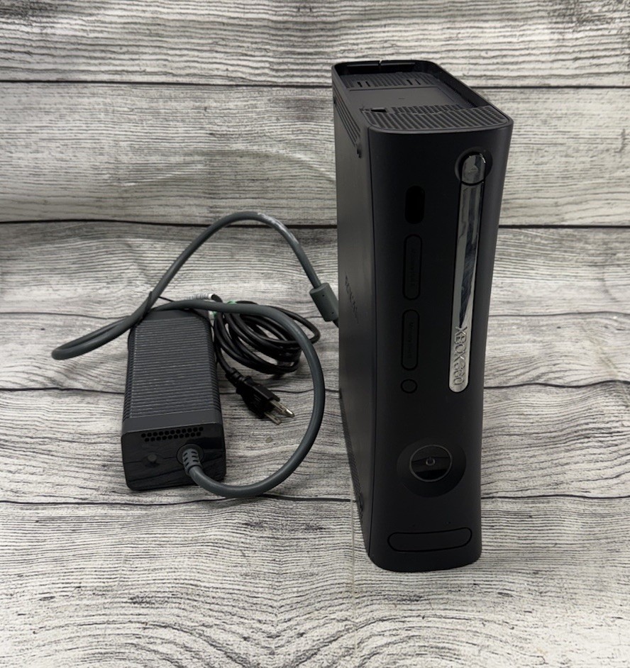 Microsoft Xbox 360 Black Console UNTESTED No Hard drive Sold As Is. Parts