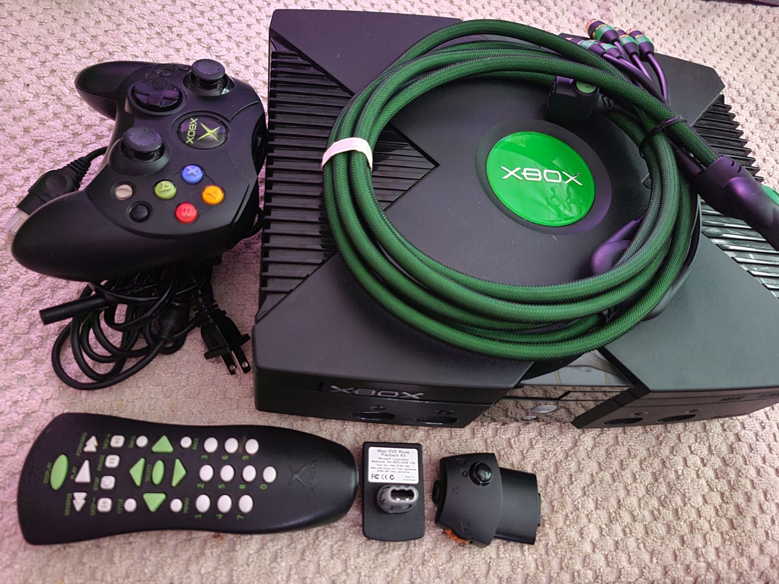 Original Microsoft Xbox With Extras In Mint Condition. Cleaned And Tested!