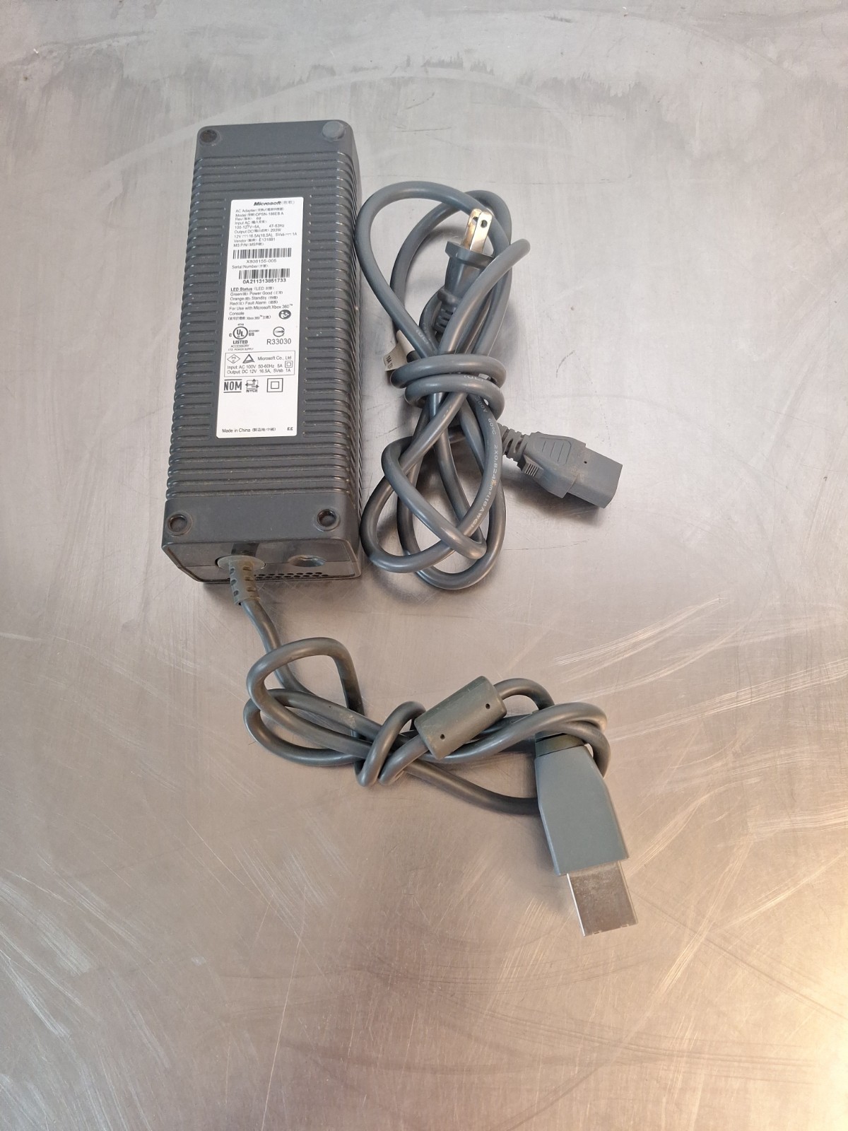 Microsoft Xbox 360 Genuine AC Adapter Brick DPSN-186EB A