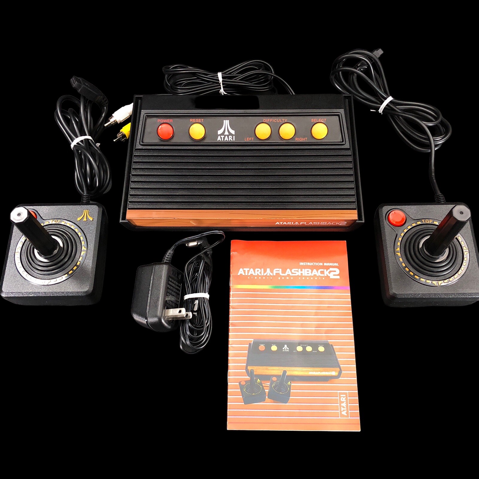 2005 26519 Atari Flashback 2 Classic Game Console Two 2600 Joysticks WORKS BxWr
