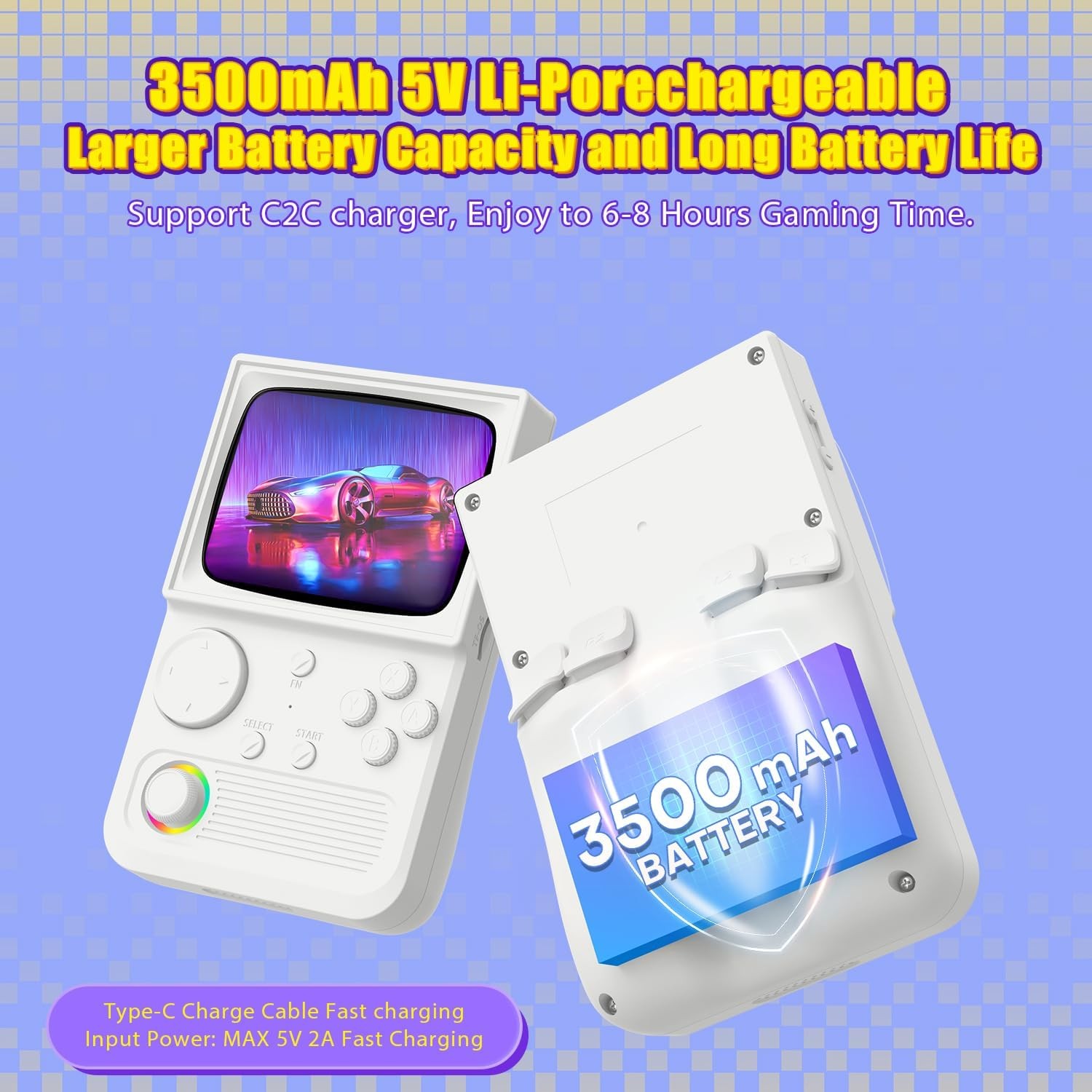 R36T Retro Gaming Console 3.5 IPS 18000+ Games 128GB