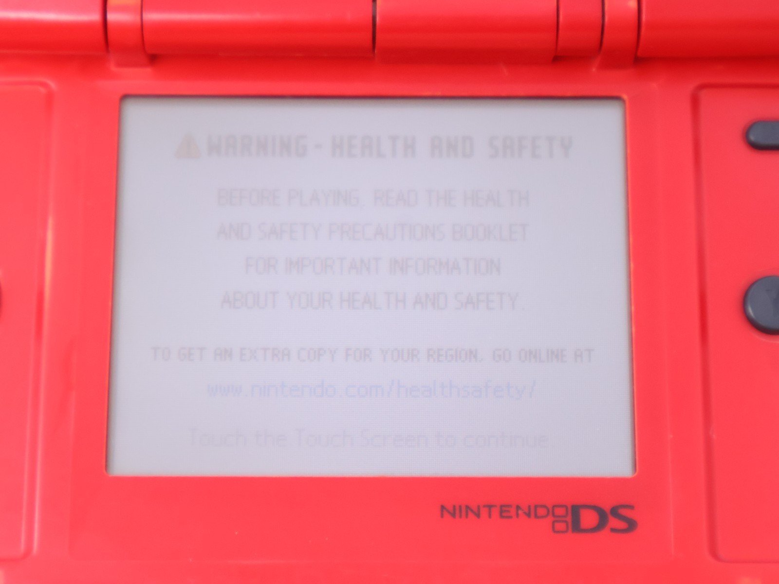 Nintendo DS Handheld System Tested Working Lava Red w/ Charger & Stylus