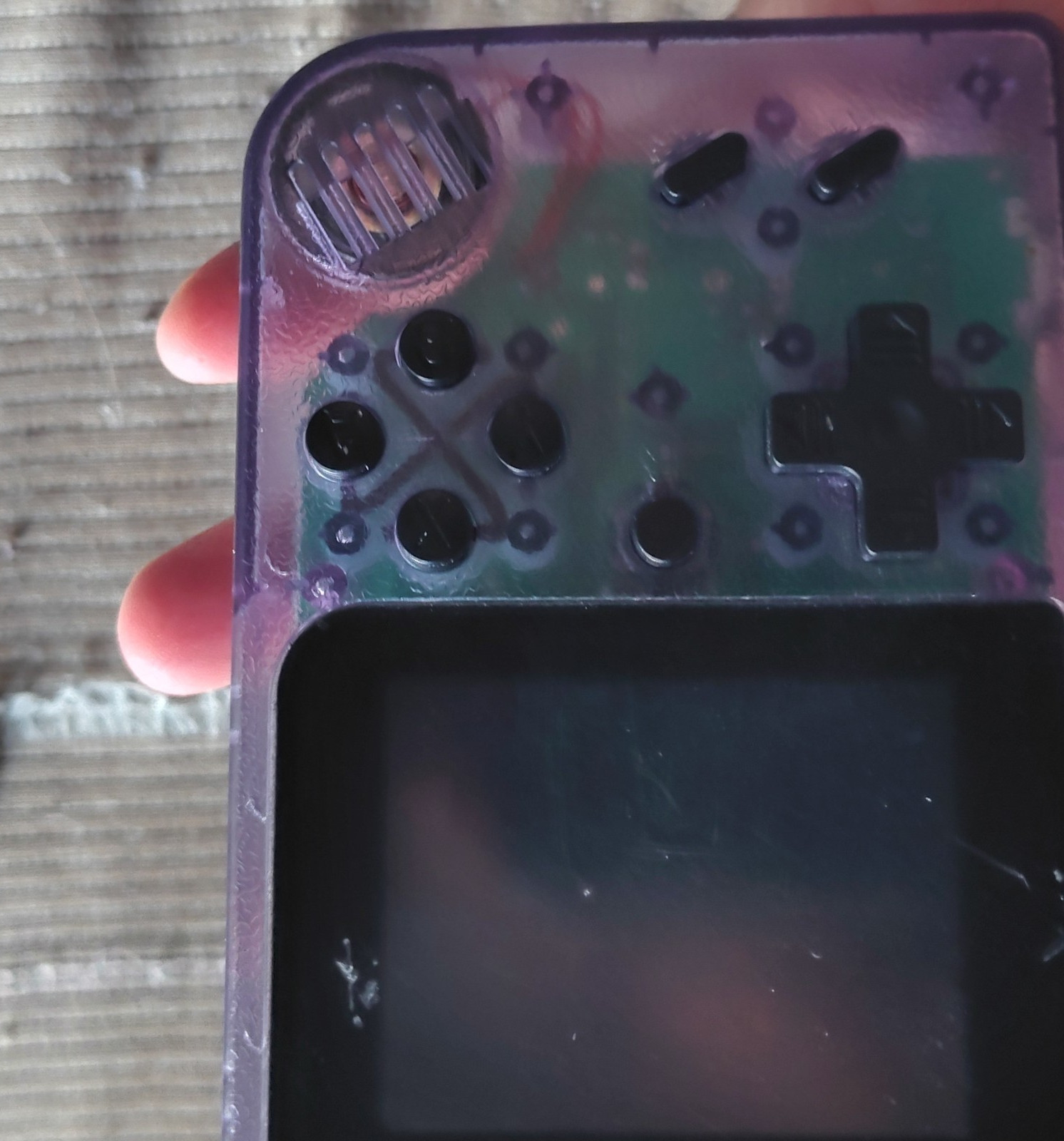 Merkury MI-PGC01 Purple Clear Handheld System with Headphone Jack