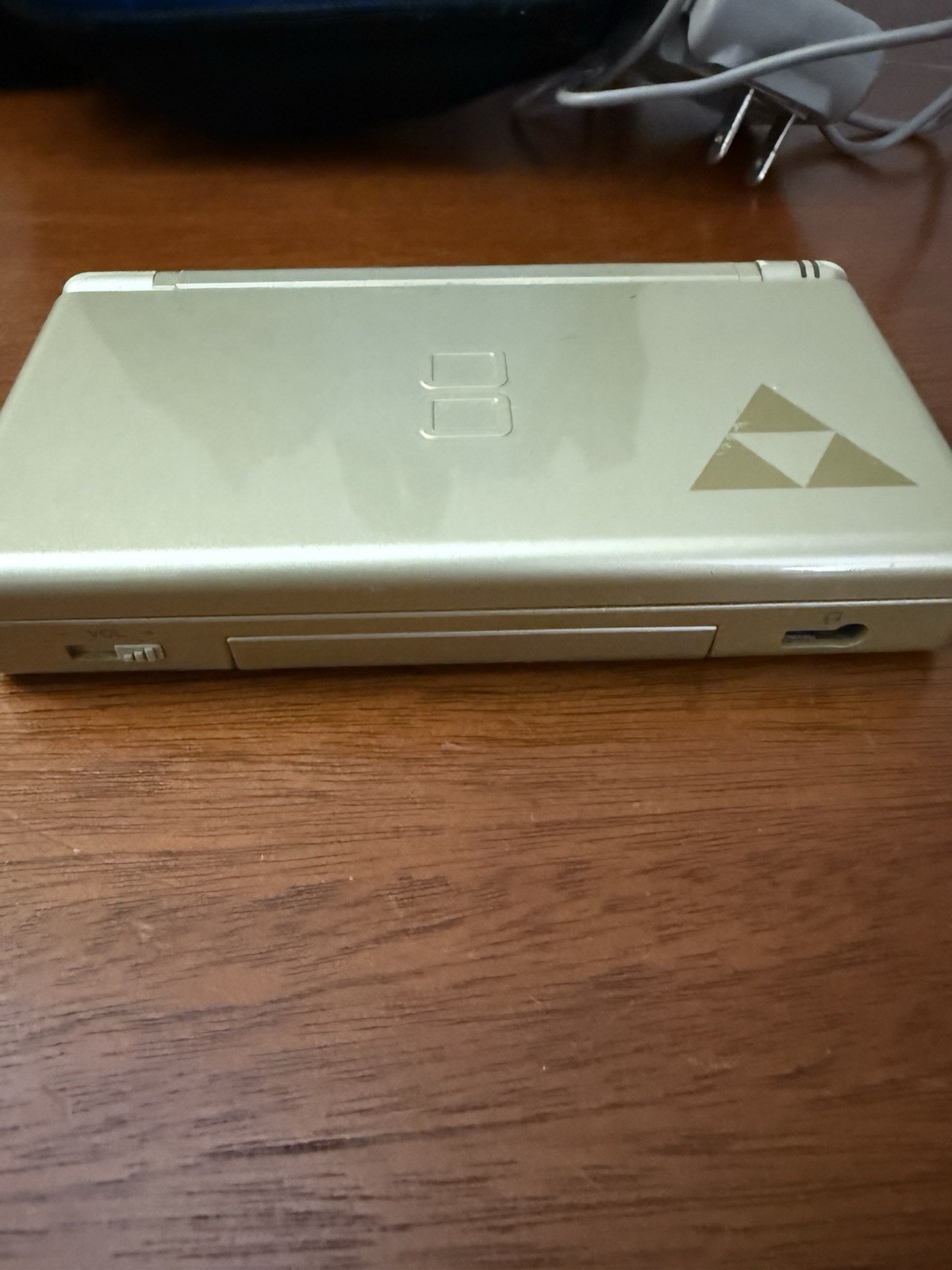 Nintendo DS Lite Metallic Gold Handheld Game Console Zelda Edition 1 With Case