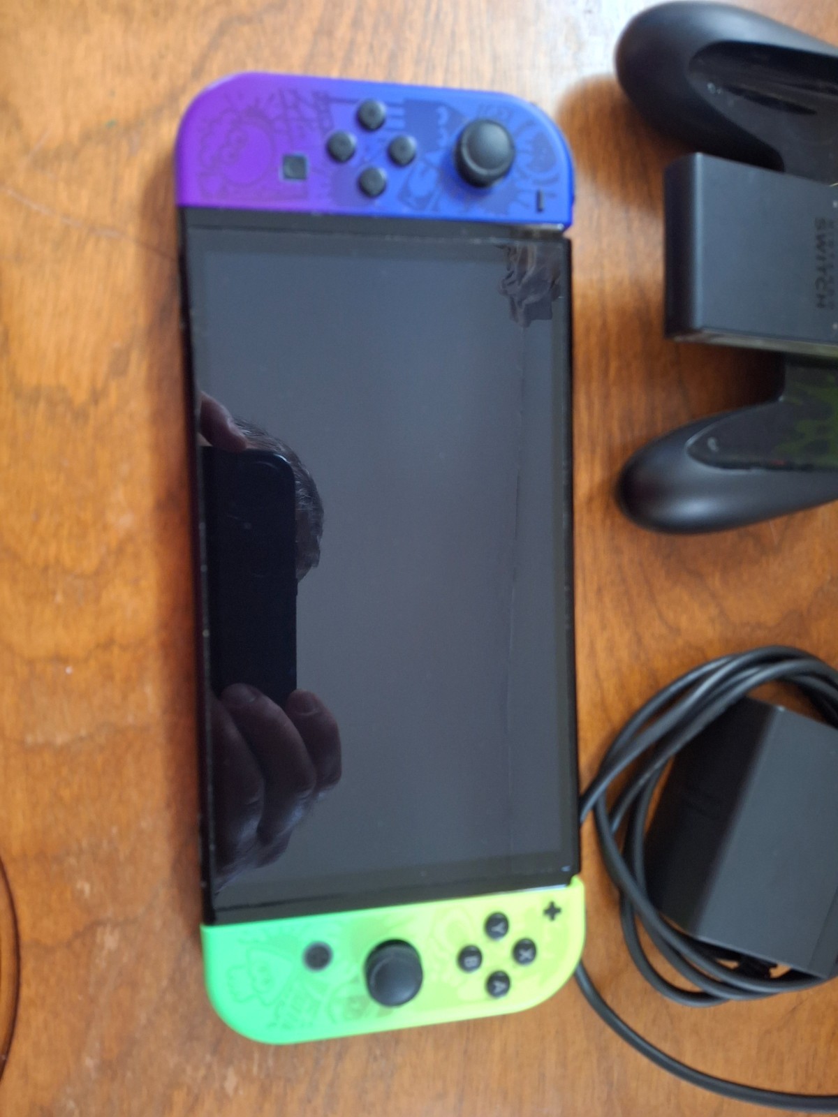 SPLATOON 3 EDITION SWITCH CONSOLE WITH JOYCONS, DOCK, CHARGER, AND GRIP