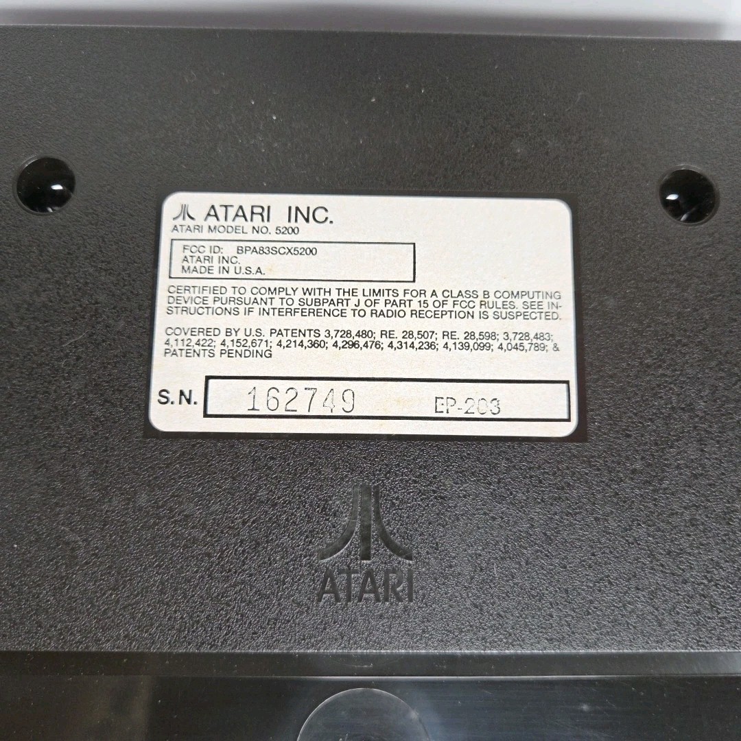 Atari 5200 Console 4 Port Model 3 Controllers Power Supply 3 Games Lot As-Is