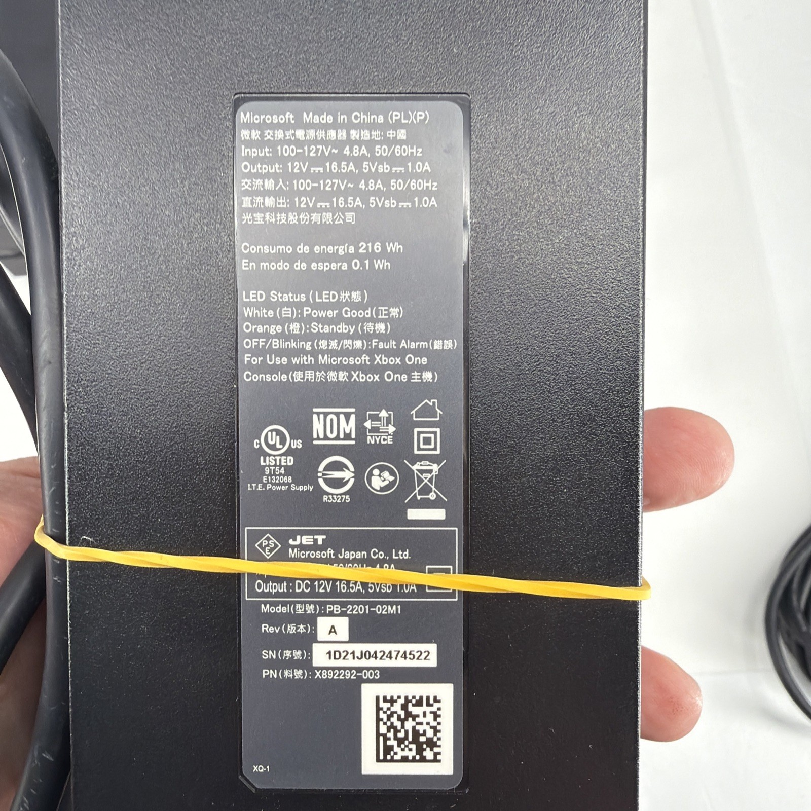 Microsoft Xbox One 1540 1TB Console Power Brick and HDMI Cable Tested Reset
